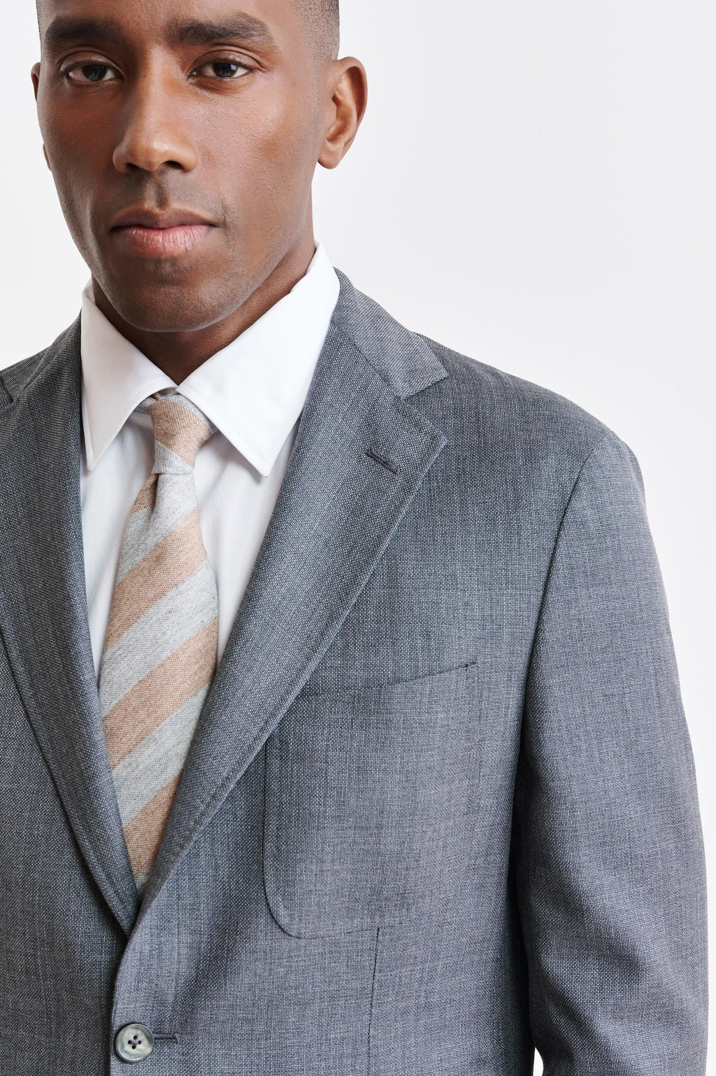 Medium Grey 100% Wool Super 100's Kenton Jacket Image — detail 5