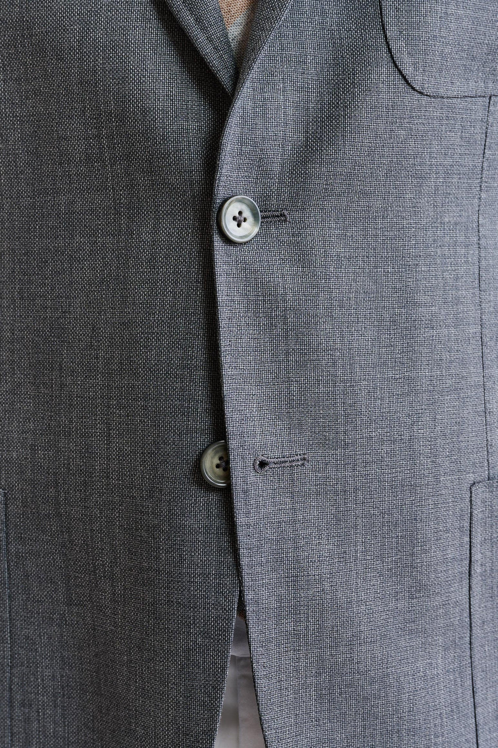 Medium Grey 100% Wool Super 100's Kenton Jacket Image — detail 2