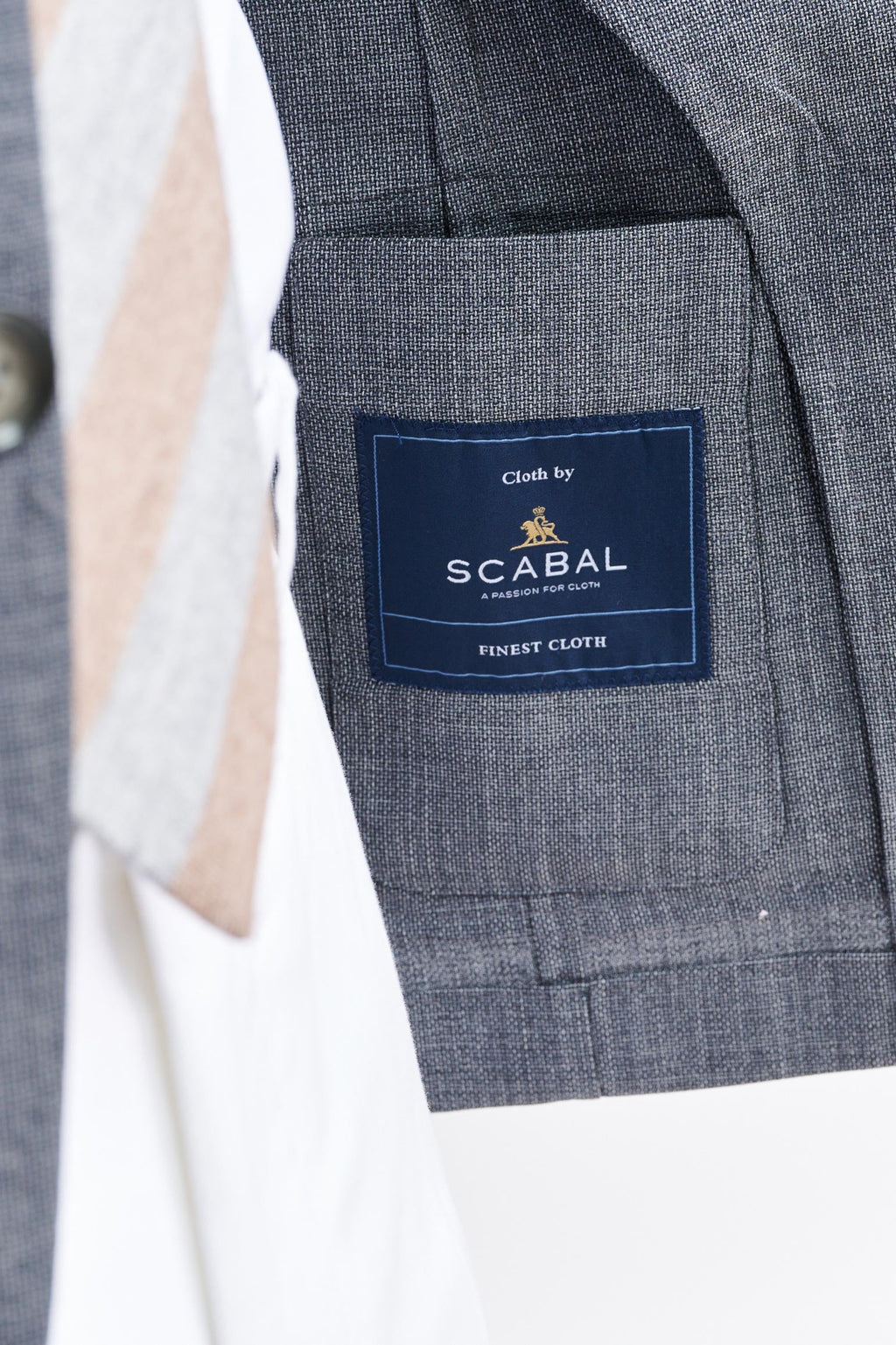 Medium Grey 100% Wool Super 100's Kenton Jacket Image — detail 3