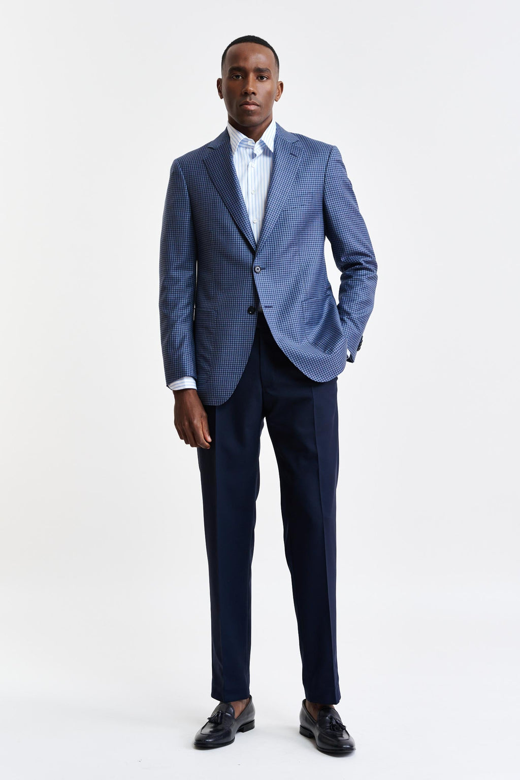 Medium Blue 100% Wool Soho Jacket Jazz — detail 4