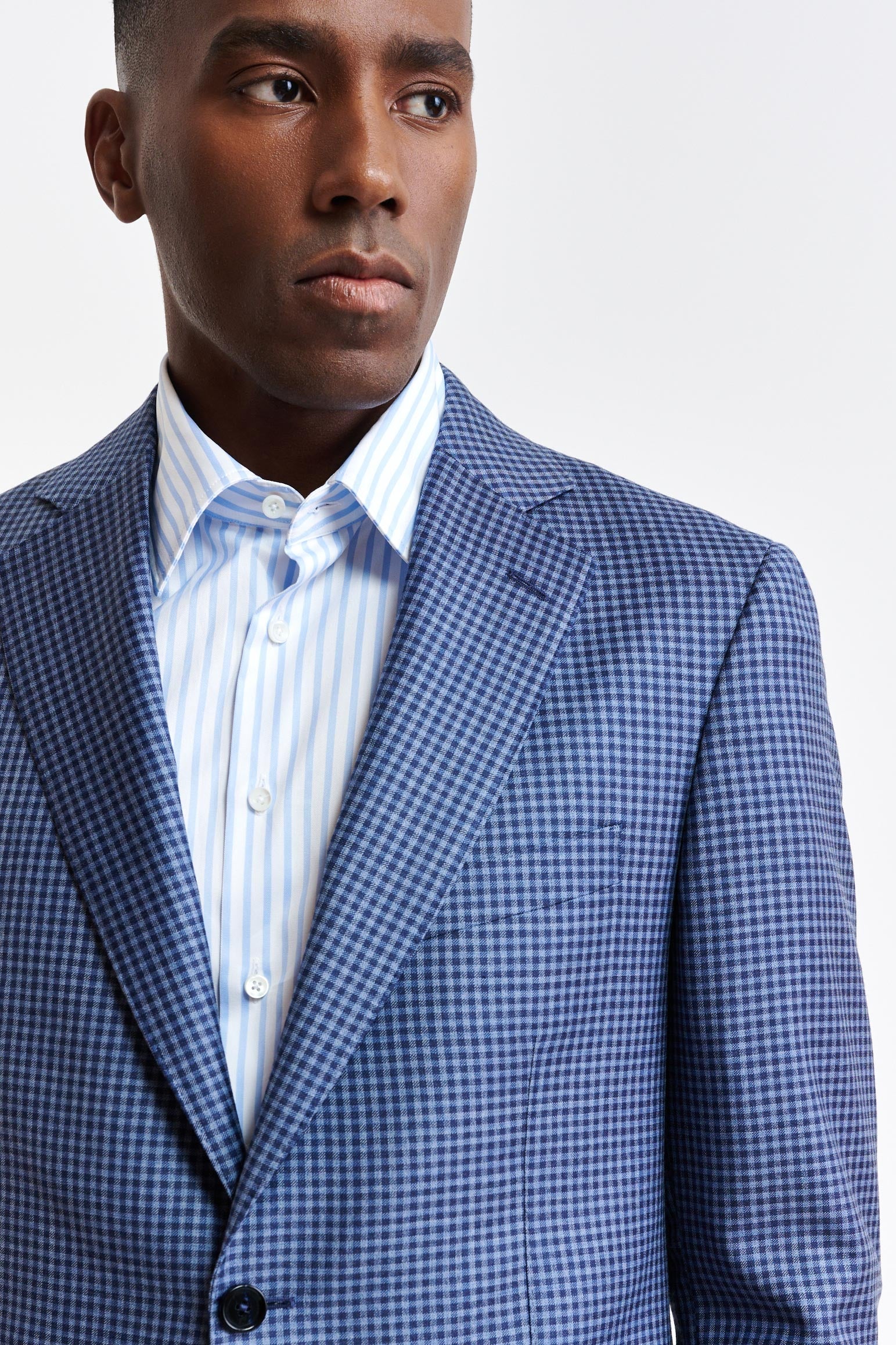 Medium Blue 100% Wool Soho Jacket Jazz — detail 5