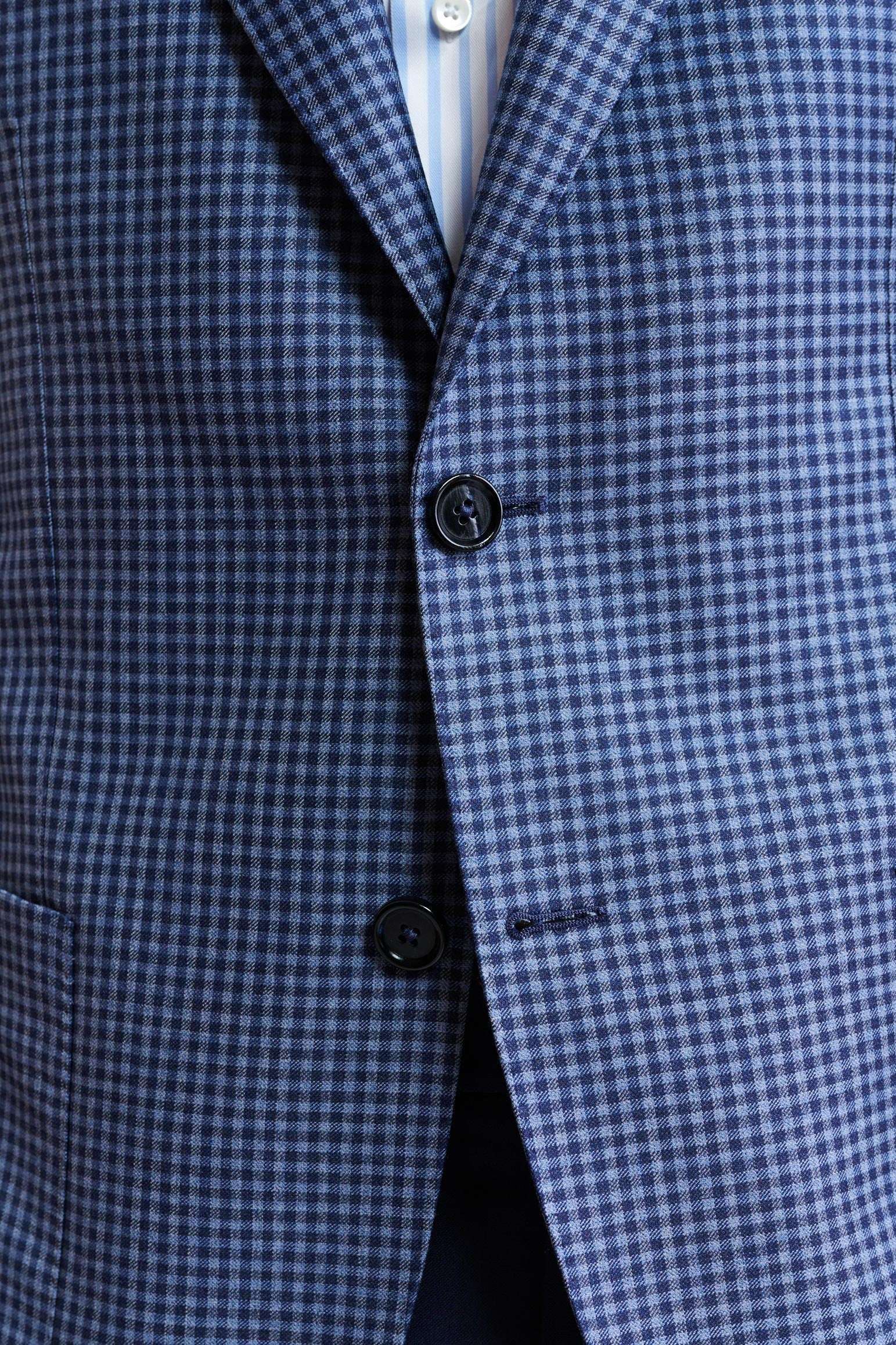 Medium Blue 100% Wool Soho Jacket Jazz — detail 2