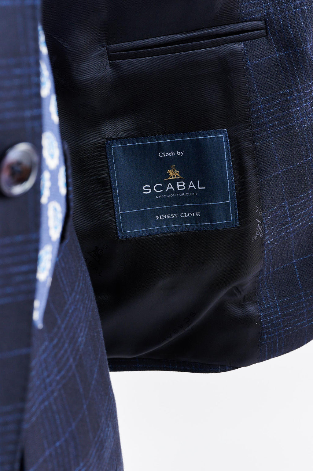Dark Blue Wool & Cotton Soho Jacket Riviera Trend — detail 3