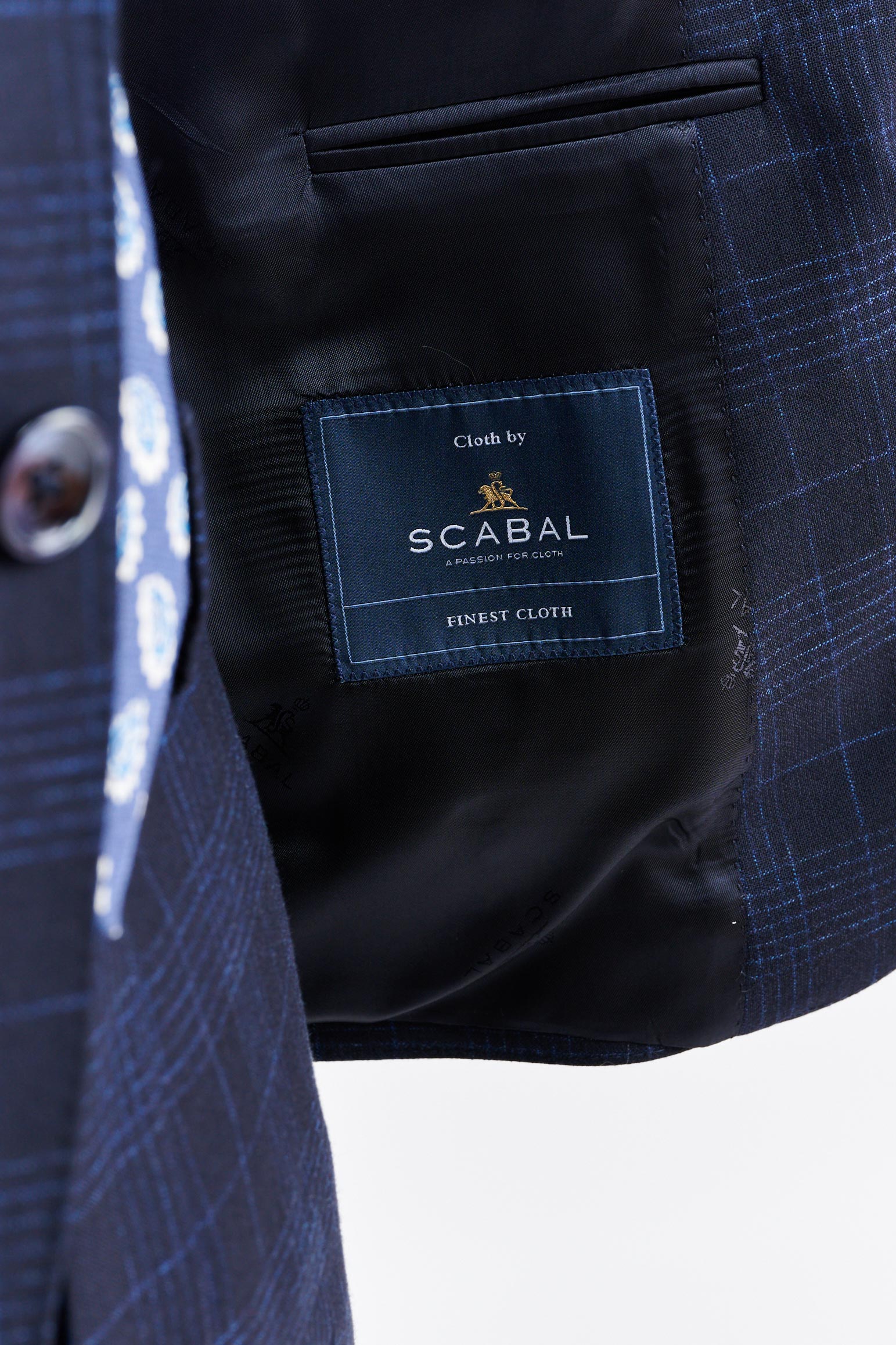 Dark Blue Wool & Cotton Soho Jacket Riviera Trend — detail 3