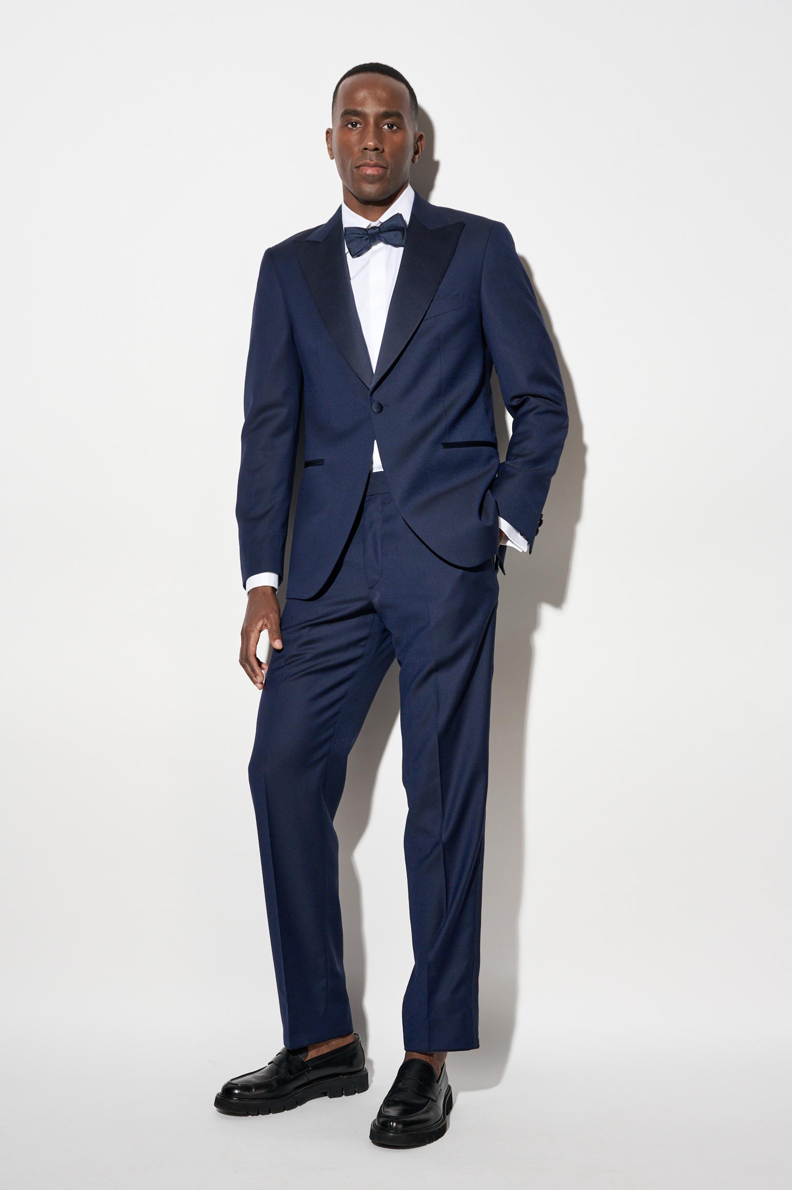 Dark Blue 100% Wool Super 120's Soho Tuxedo Jazz — detail 1