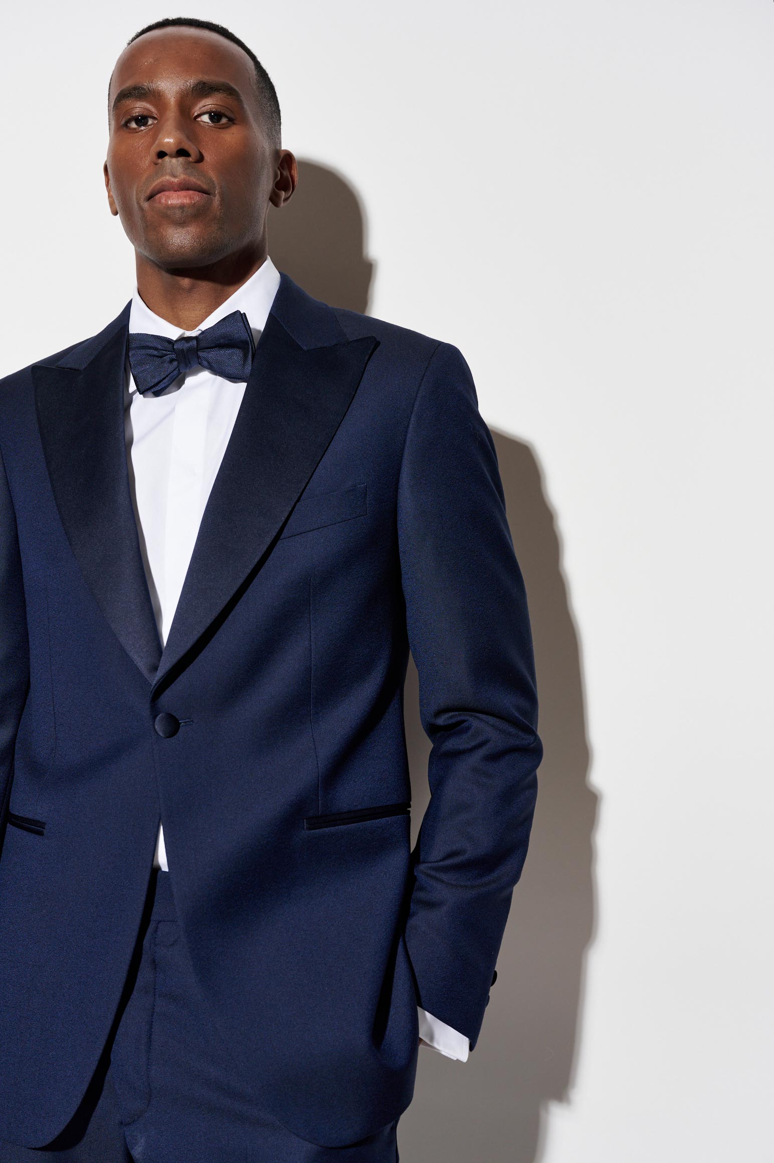 Dark Blue 100% Wool Super 120's Soho Tuxedo Jazz — detail 2
