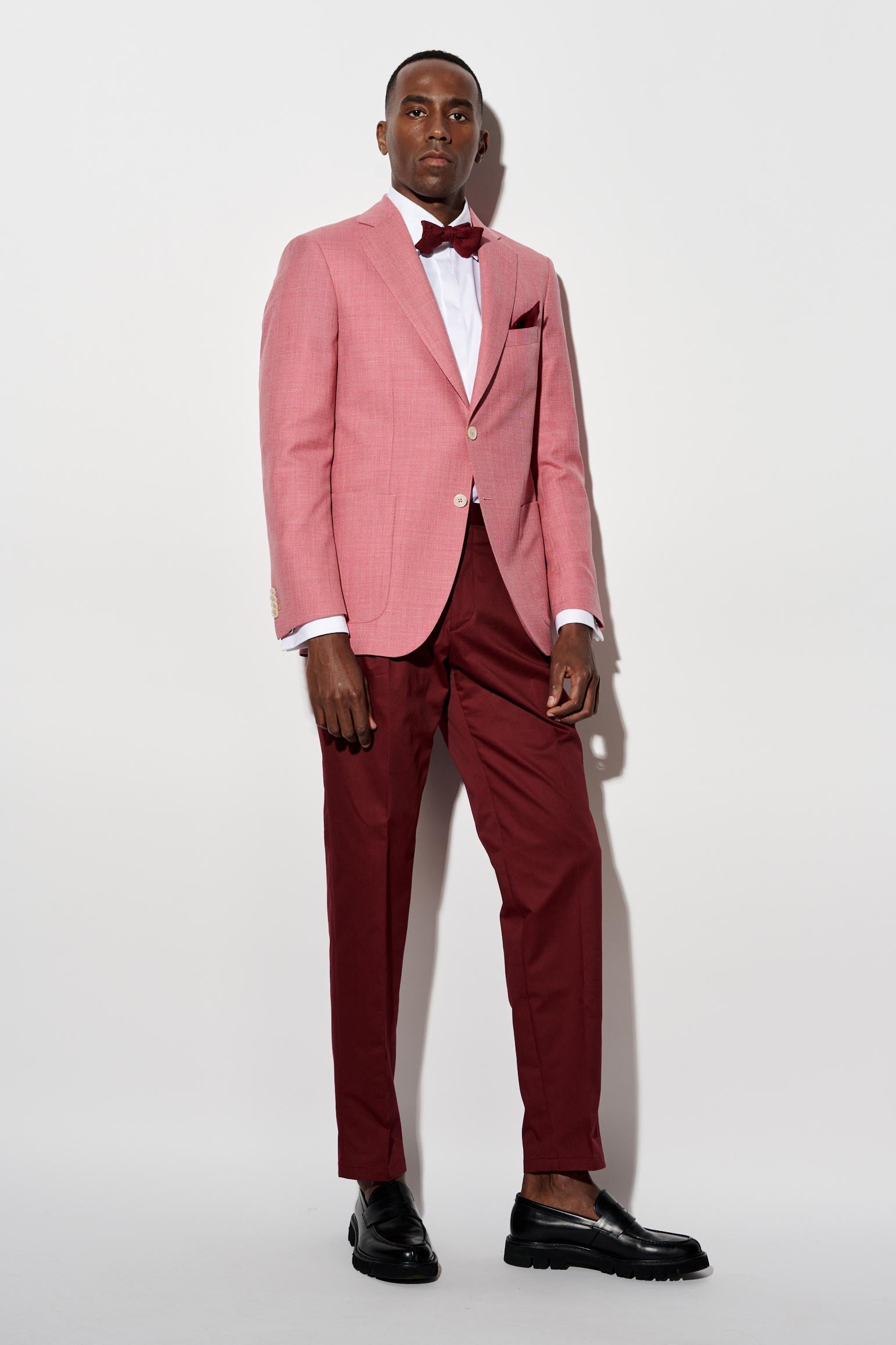 Medium Pink 100% wool Soho Tuxedo Jazz — detail 4