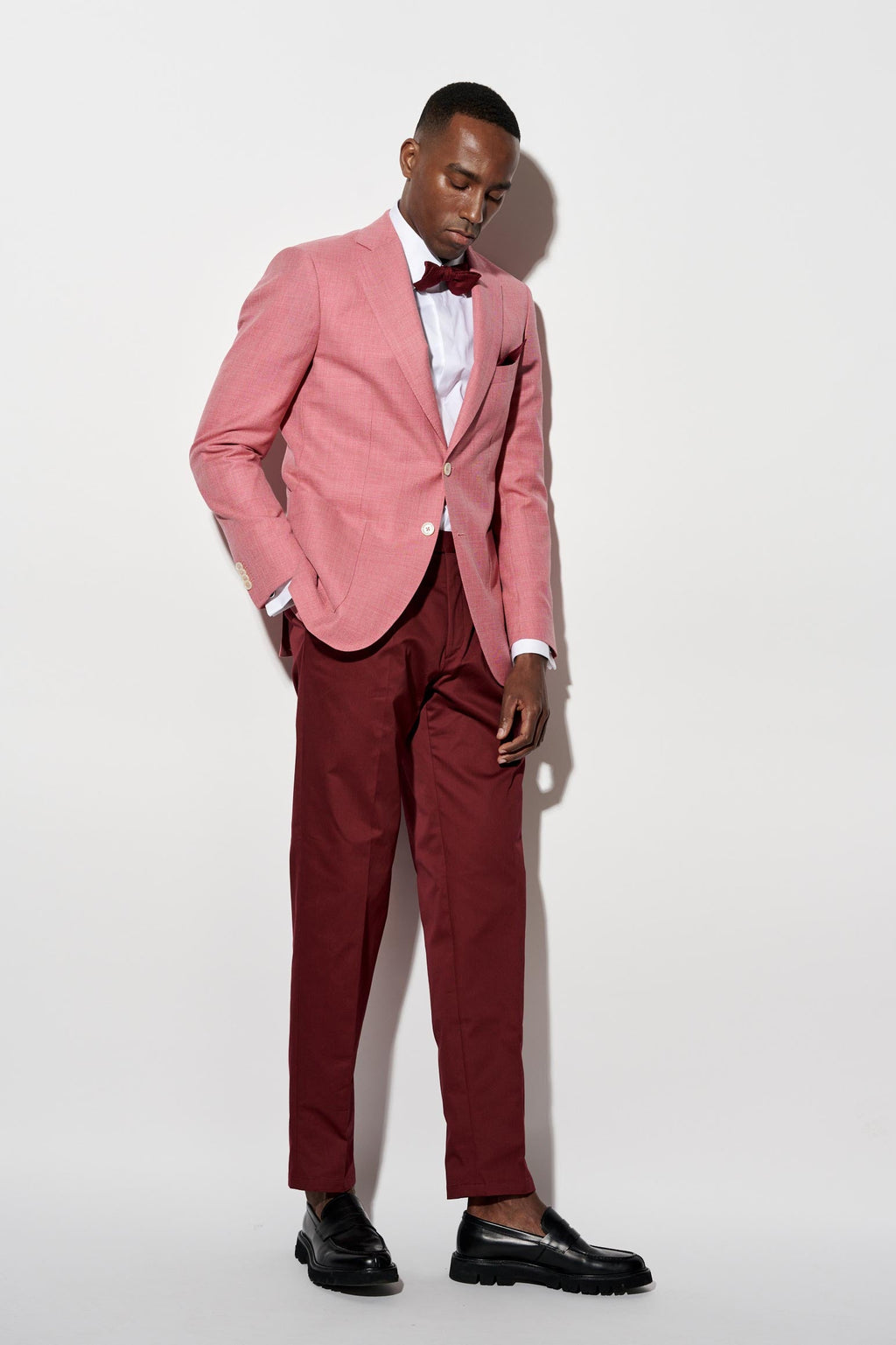 Medium Pink 100% wool Soho Tuxedo Jazz — detail 5