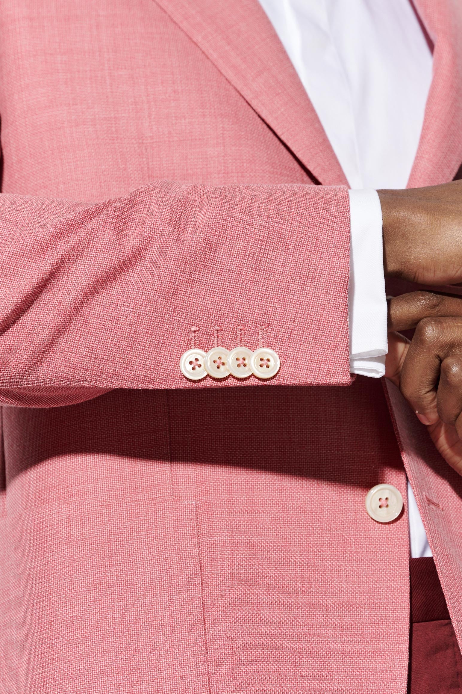 Medium Pink 100% wool Soho Tuxedo Jazz — detail 1