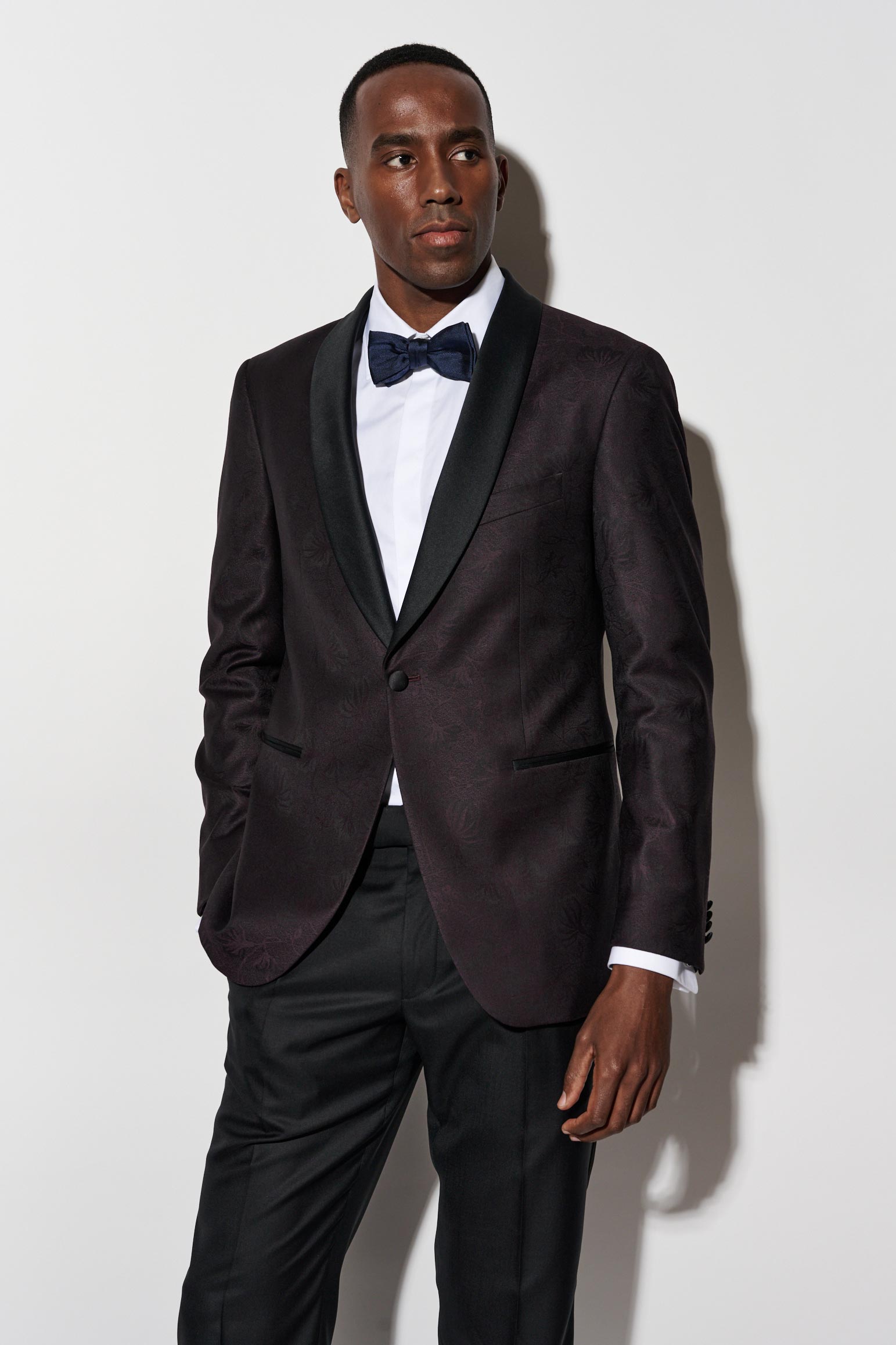 Black Wool Super 100's Soho Tuxedo Riviera Trend