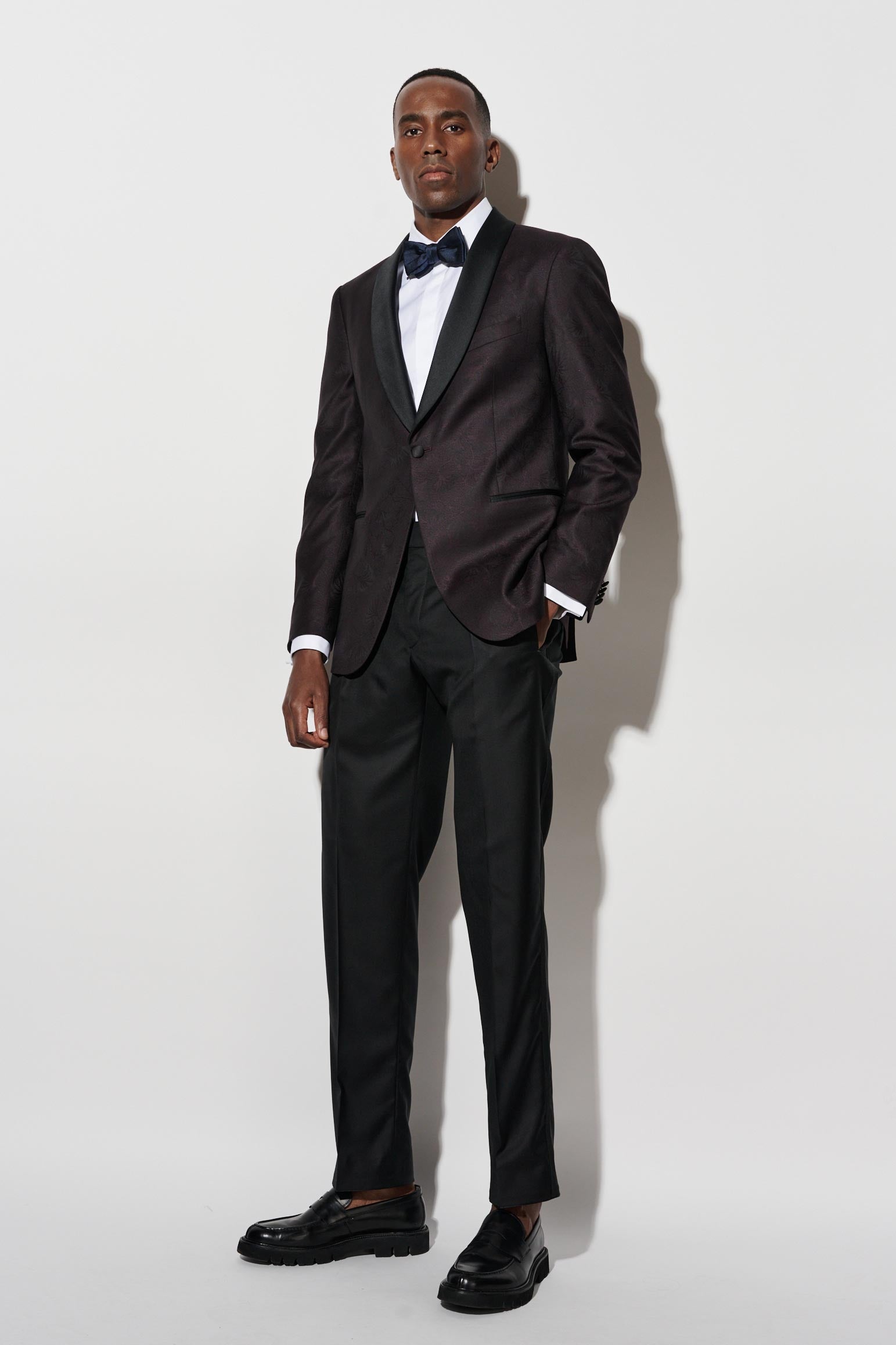 Black Wool Super 100's Soho Tuxedo Riviera Trend — detail 1