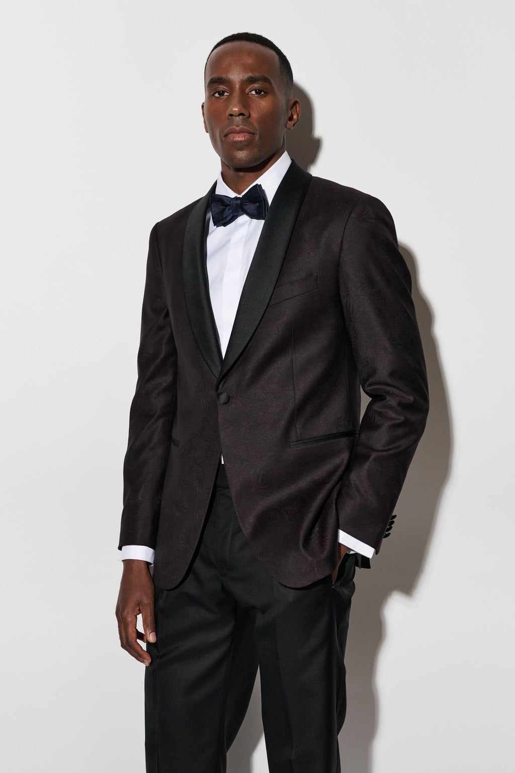 Black Wool Super 100's Soho Tuxedo Riviera Trend — detail 3