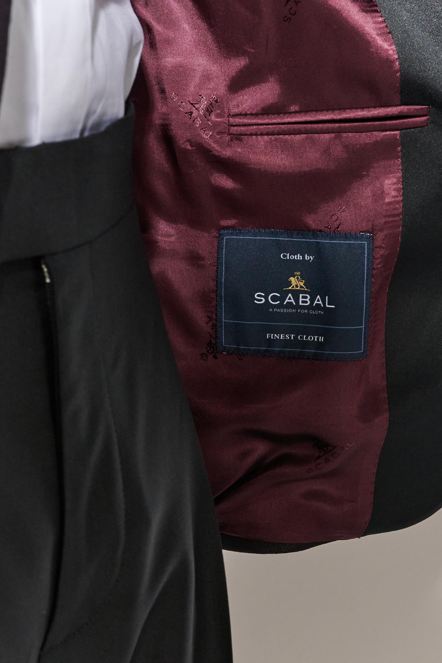 Black Wool Super 100's Soho Tuxedo Riviera Trend — detail 6