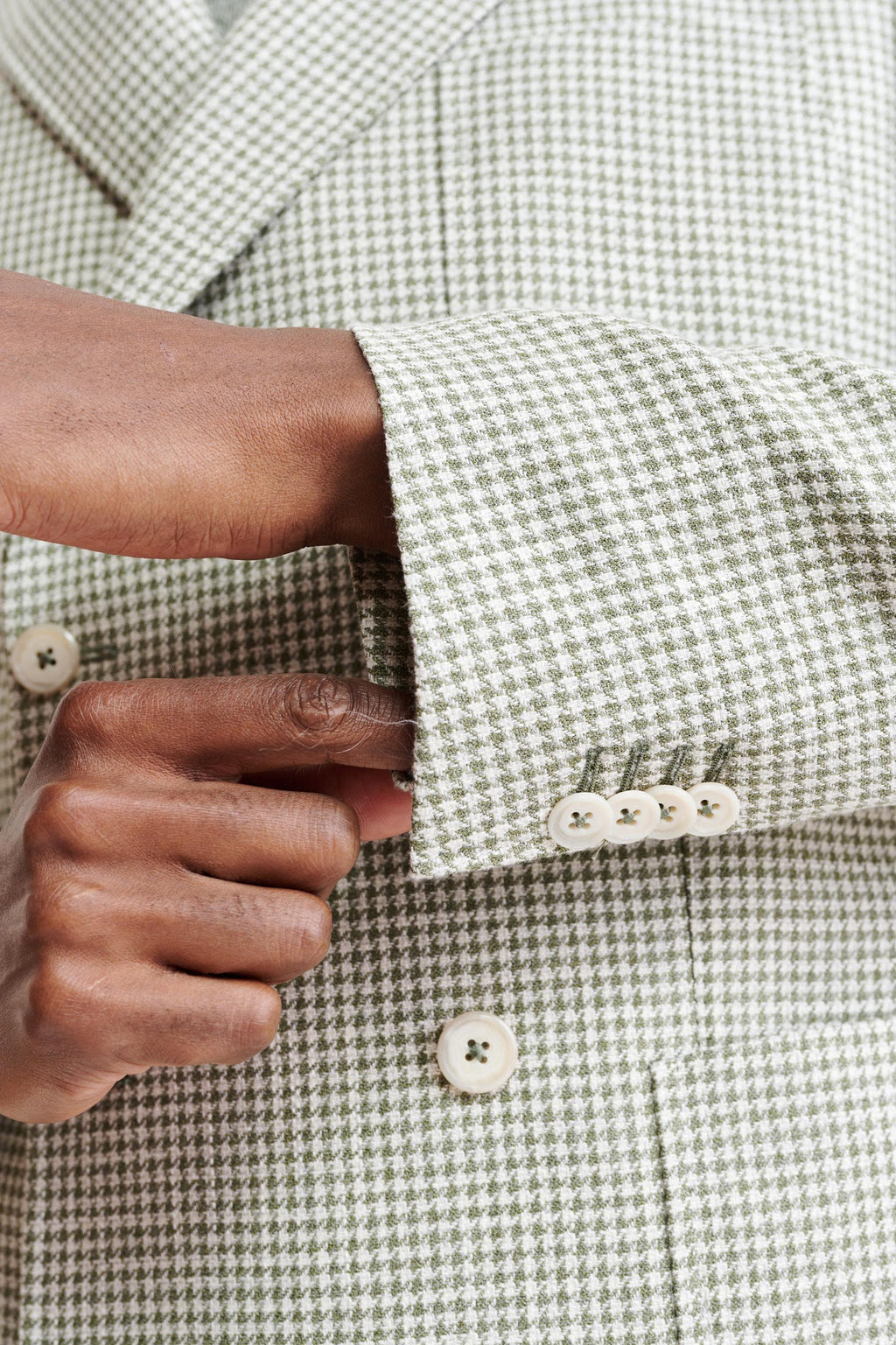 Light Green Wool & Cotton Soho Jacket Riviera Trend — detail 1
