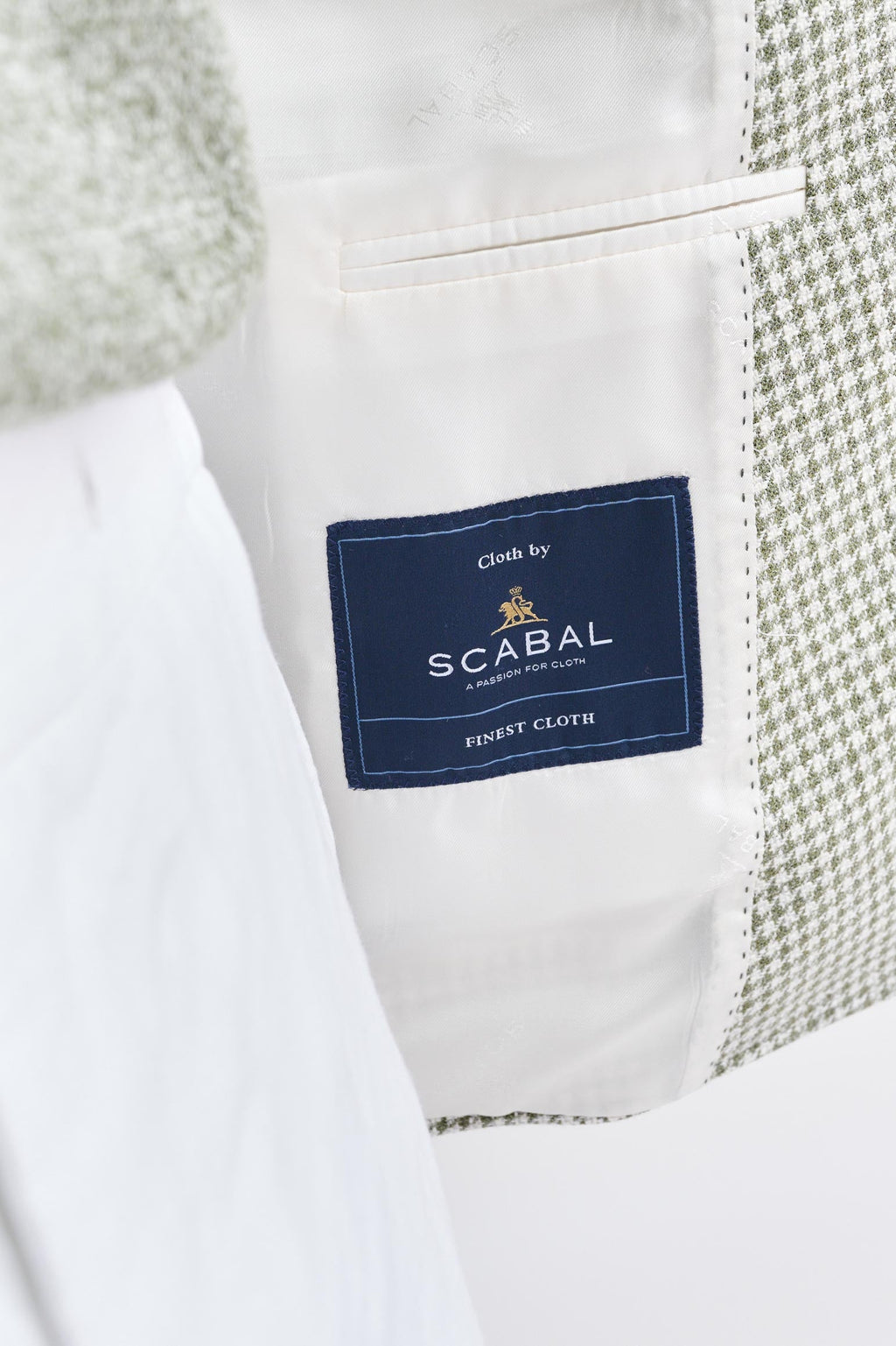 Light Green Wool & Cotton Soho Jacket Riviera Trend — detail 3