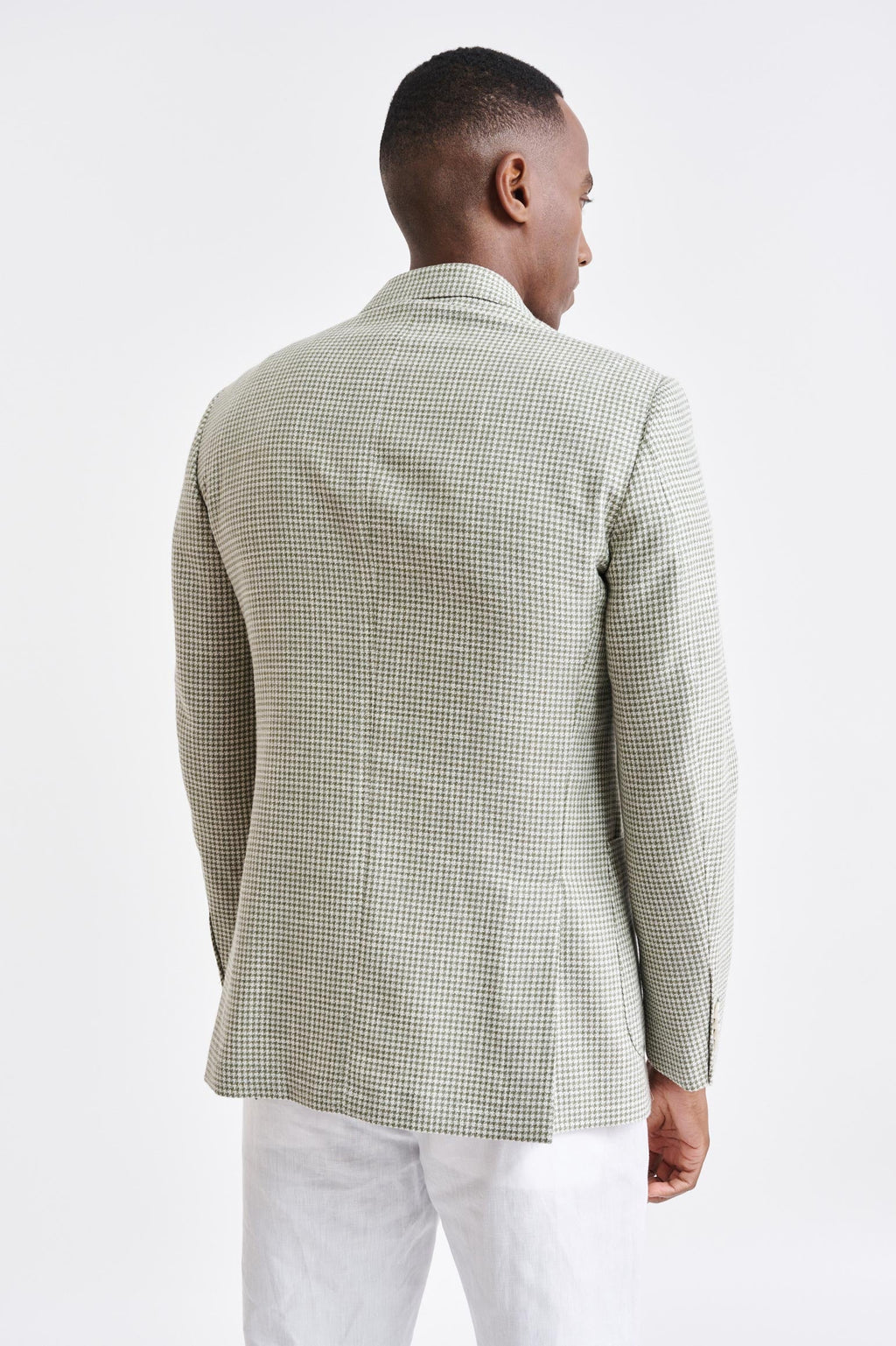Light Green Wool & Cotton Soho Jacket Riviera Trend — detail 7