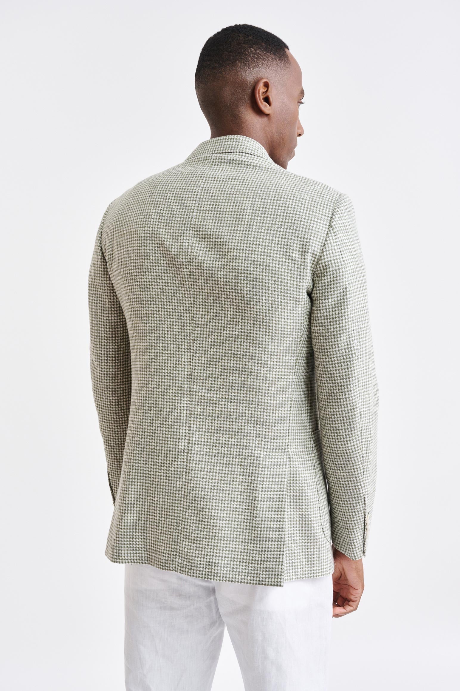 Light Green Wool & Cotton Soho Jacket Riviera Trend — detail 7
