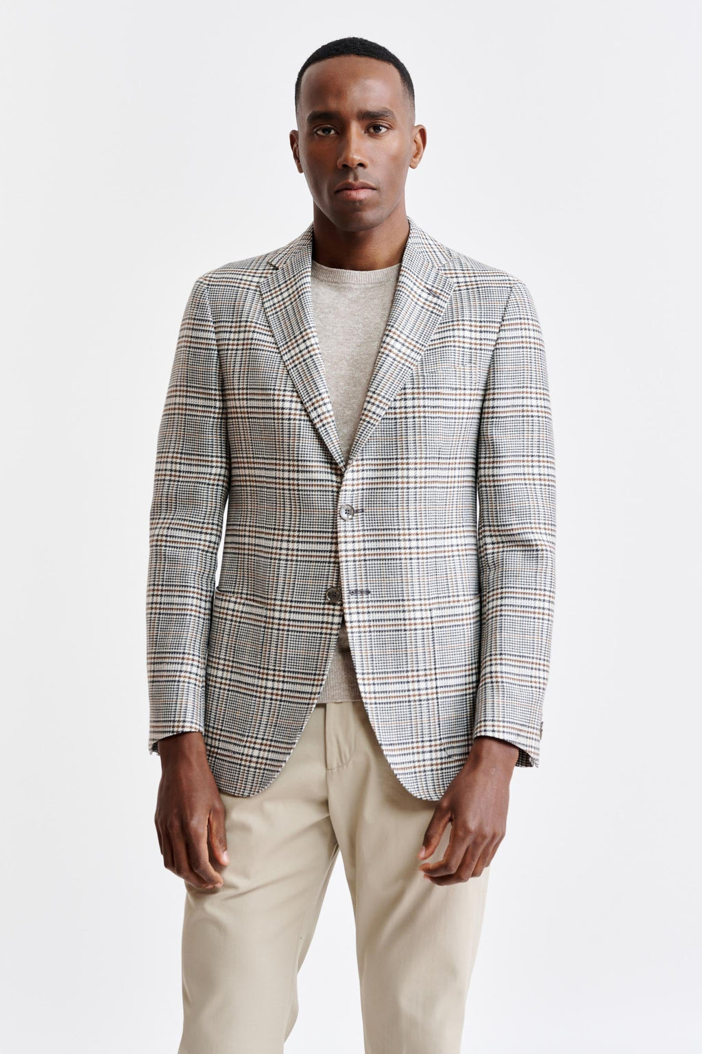 Light Grey Wool & Linen Kenton Jacket Riviera Trend