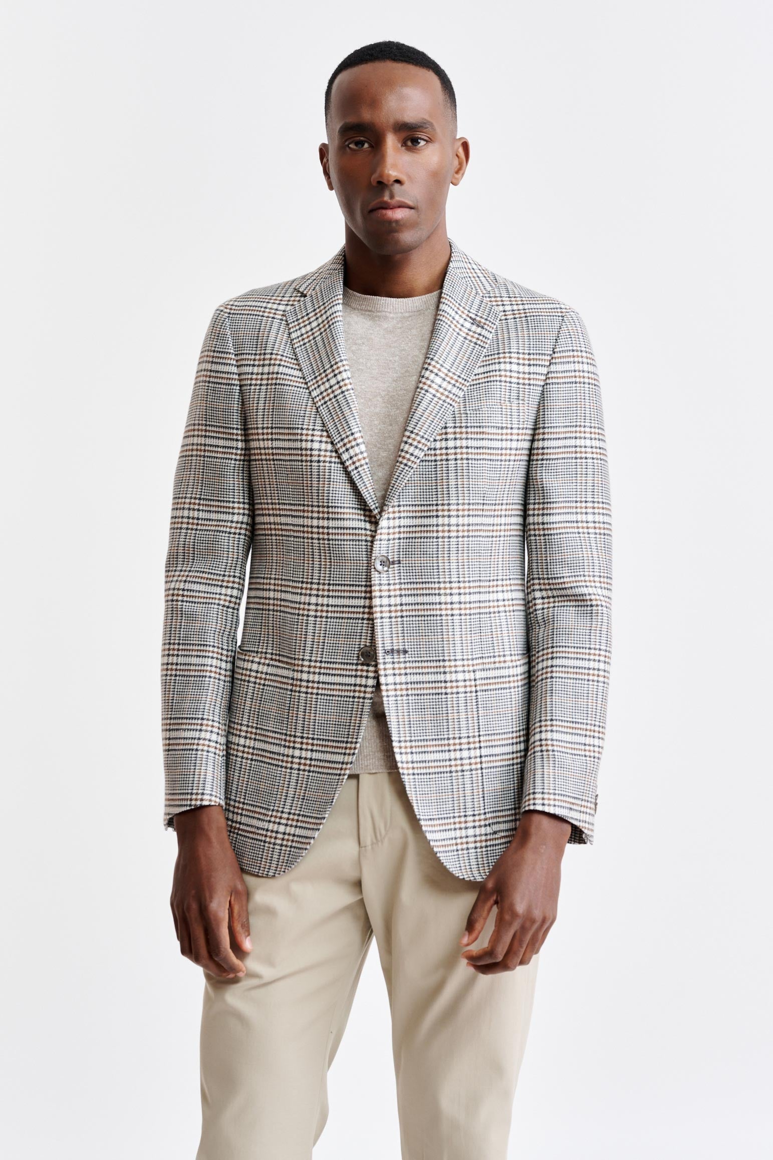 Light Grey Wool & Linen Kenton Jacket Riviera Trend