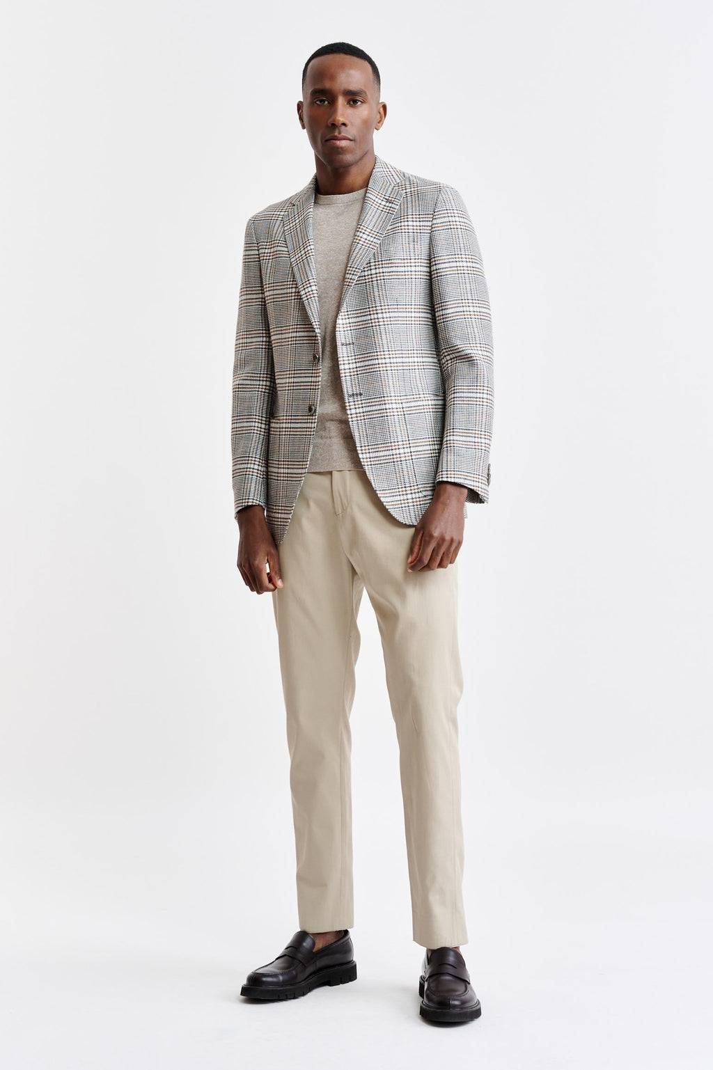 Light Grey Wool & Linen Kenton Jacket Riviera Trend — detail 4