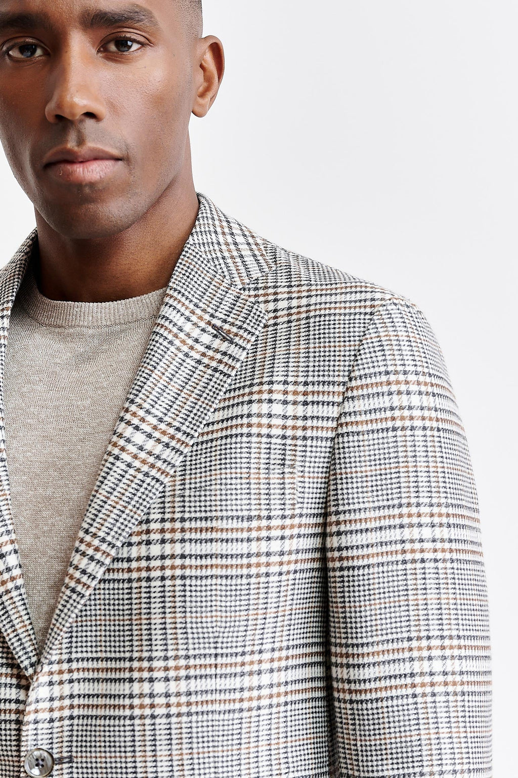 Light Grey Wool & Linen Kenton Jacket Riviera Trend — detail 5