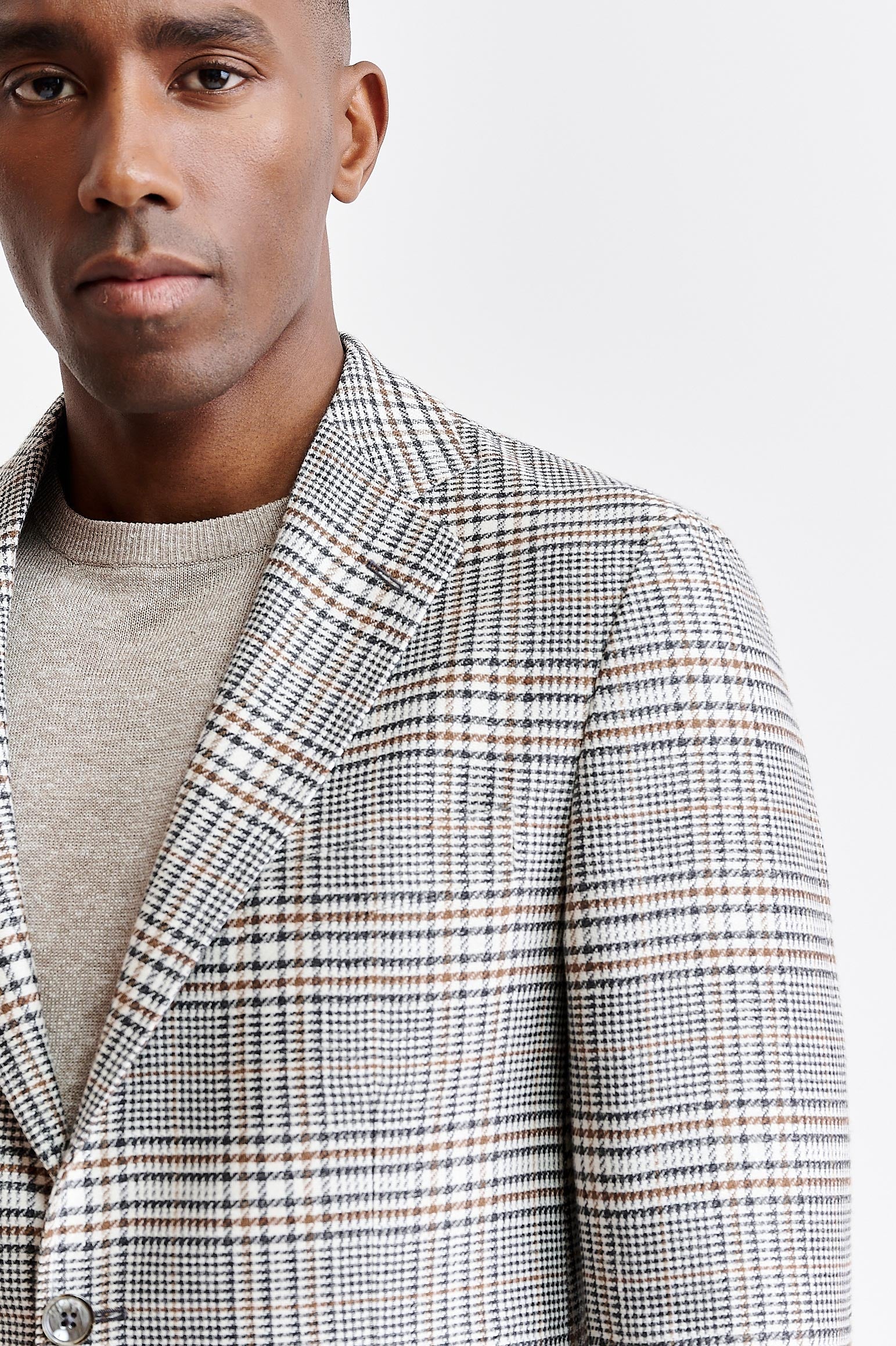 Light Grey Wool & Linen Kenton Jacket Riviera Trend — detail 5