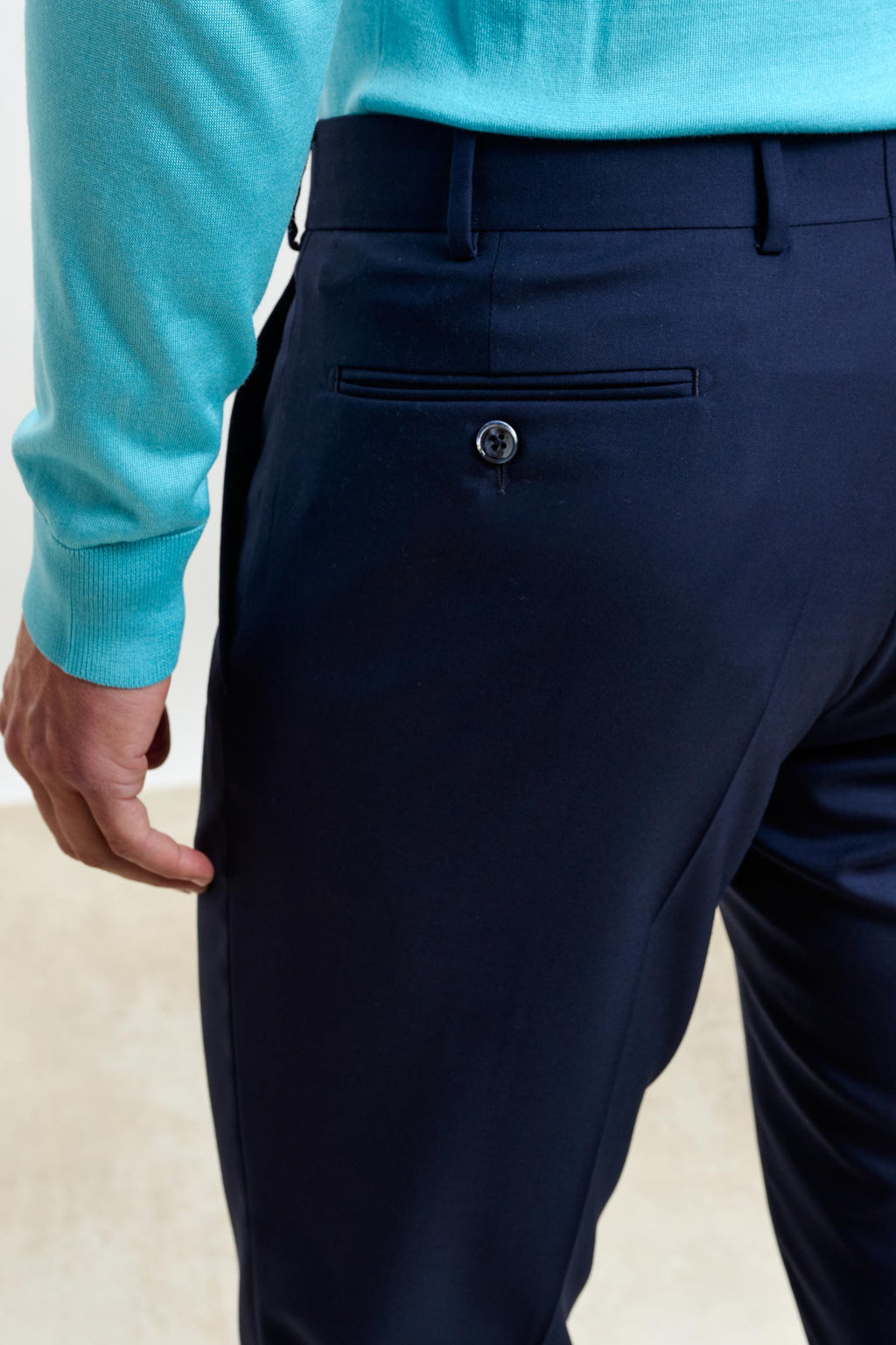 Navy Farley Trousers Eton — detail 3