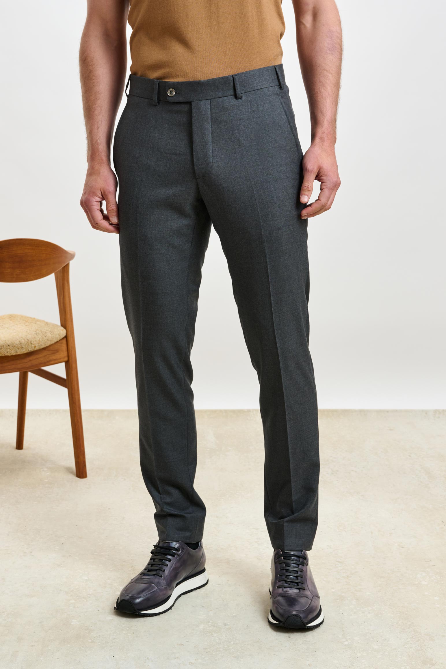 Grey Farley Trousers Eton — detail 4