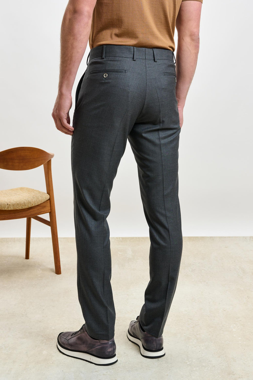 Grey Farley Trousers Eton — detail 3