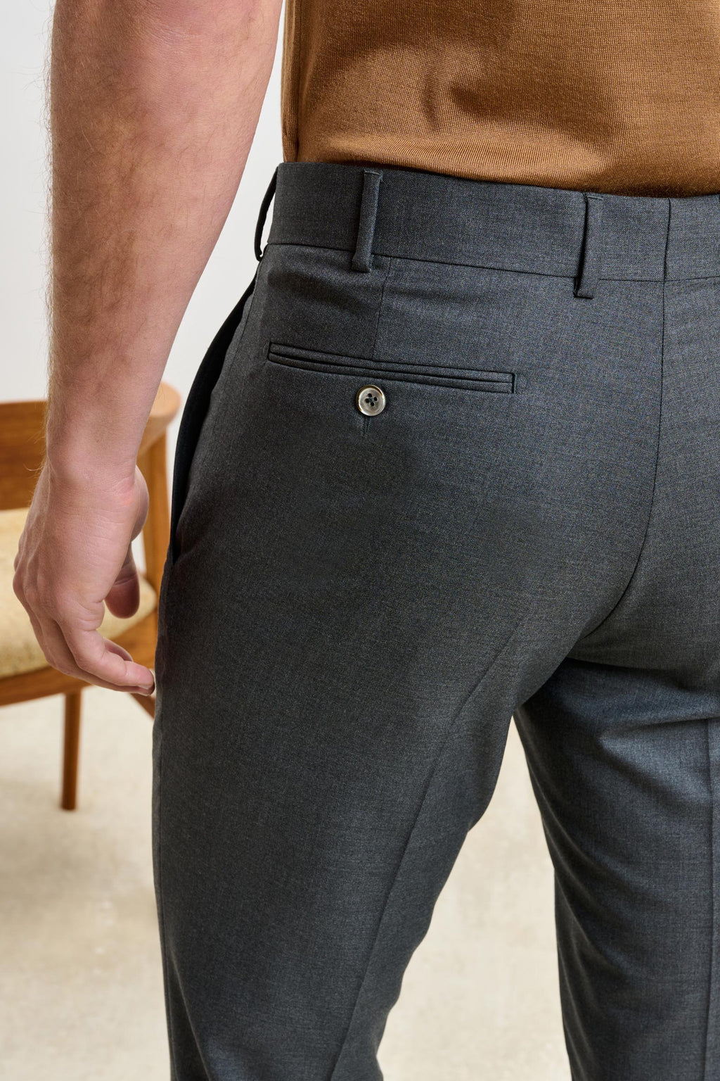 Grey Farley Trousers Eton — detail 2