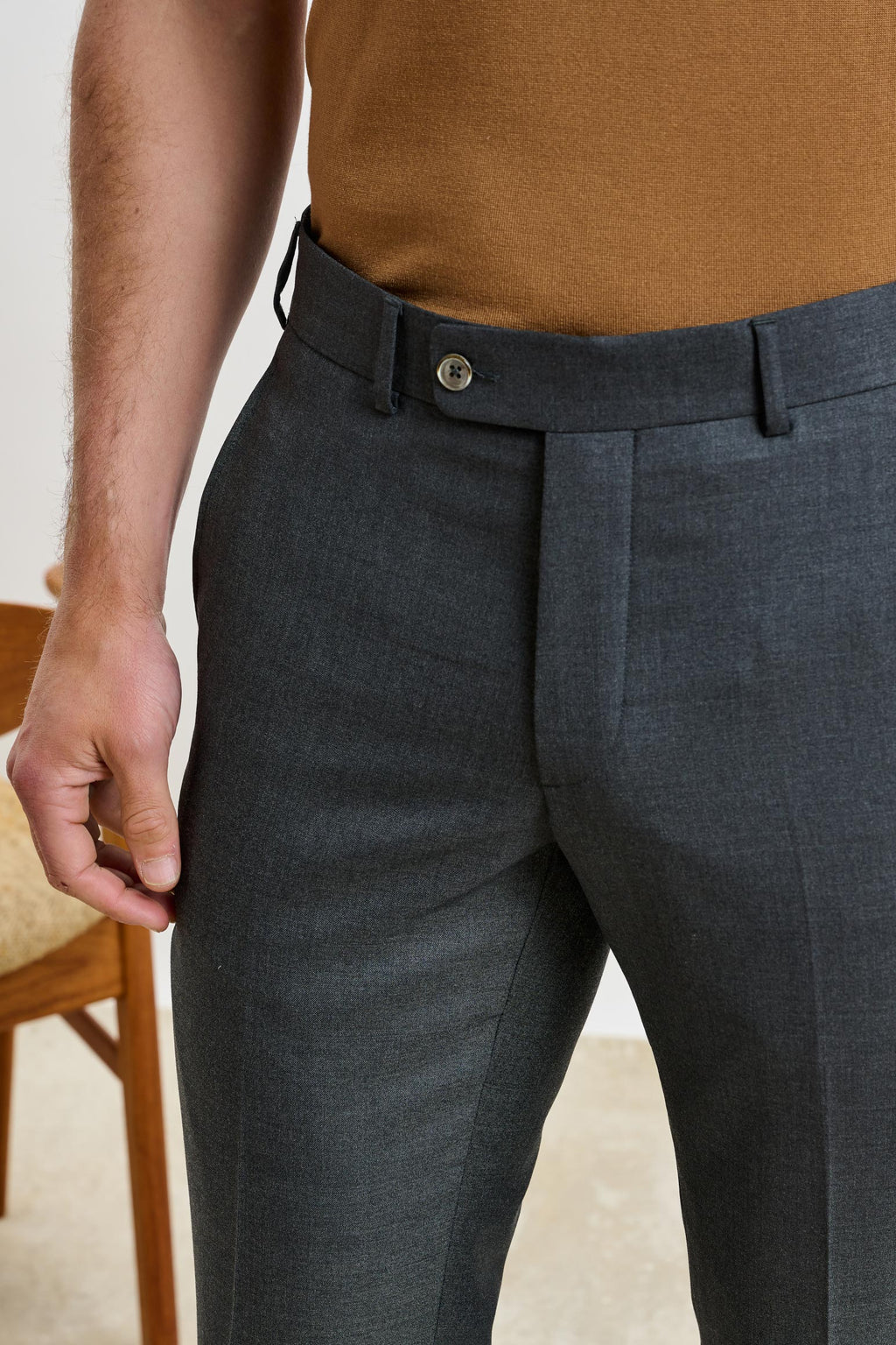 Grey Farley Trousers Eton — detail 1
