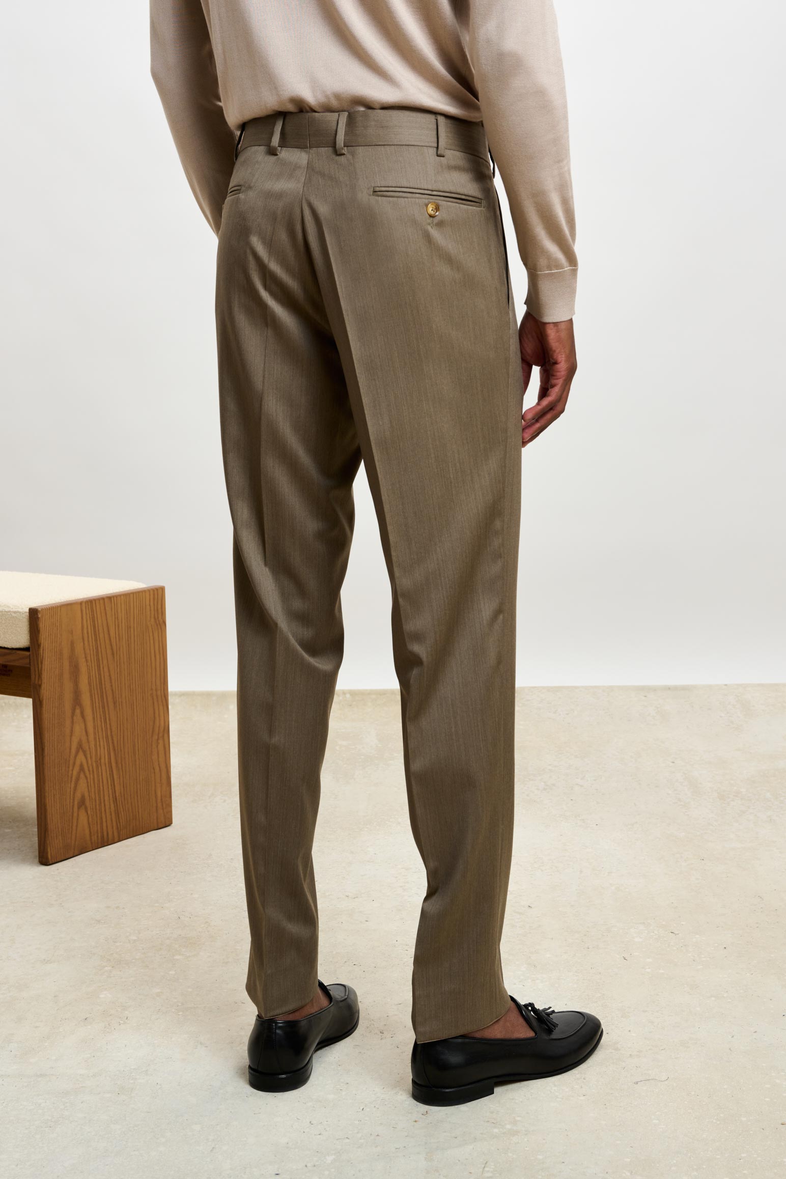Taupe Melange Farley Trousers New Deluxe — detail 2