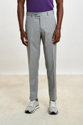 Light Grey Melange Farley Trousers New Deluxe
