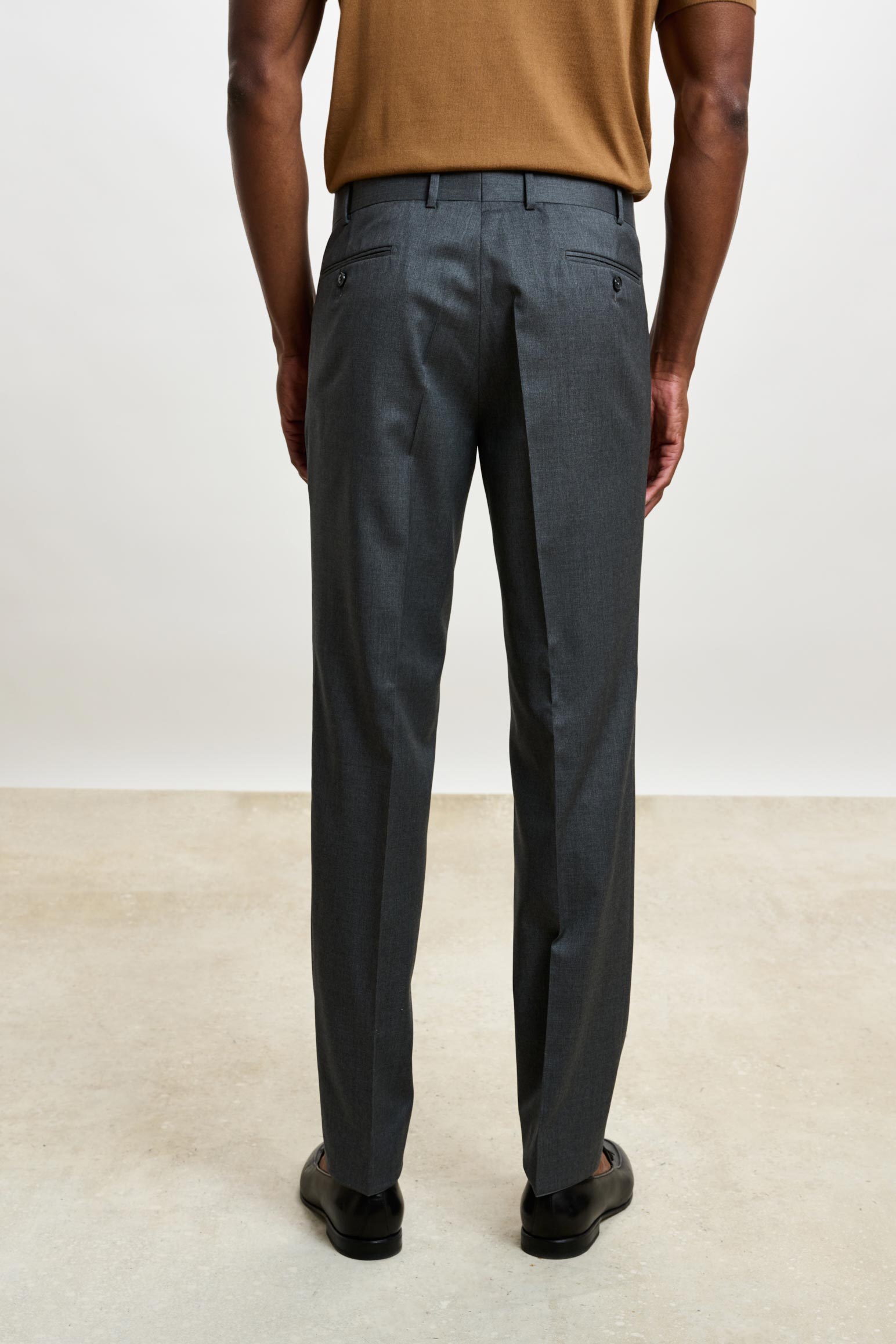 Mid Grey Melange Farley Trousers New Deluxe — detail 2