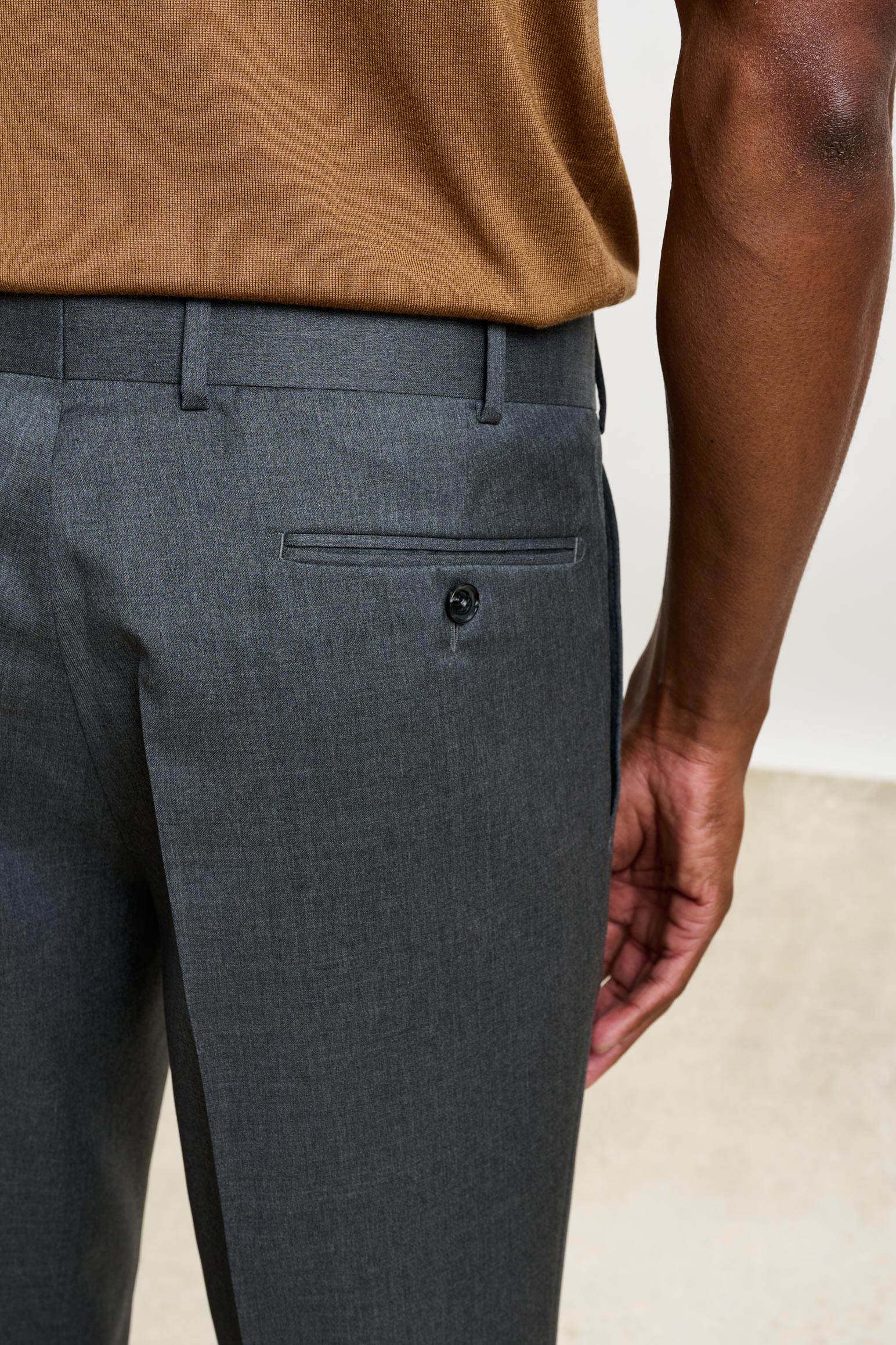 Mid Grey Melange Farley Trousers New Deluxe — detail 3