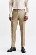 Dark Beige Gibbet Trousers Cashmere Cotton