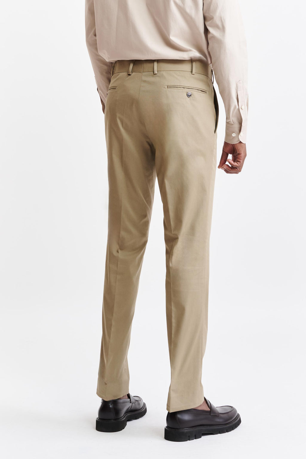 Dark Beige Gibbet Trousers Cashmere Cotton — detail 2