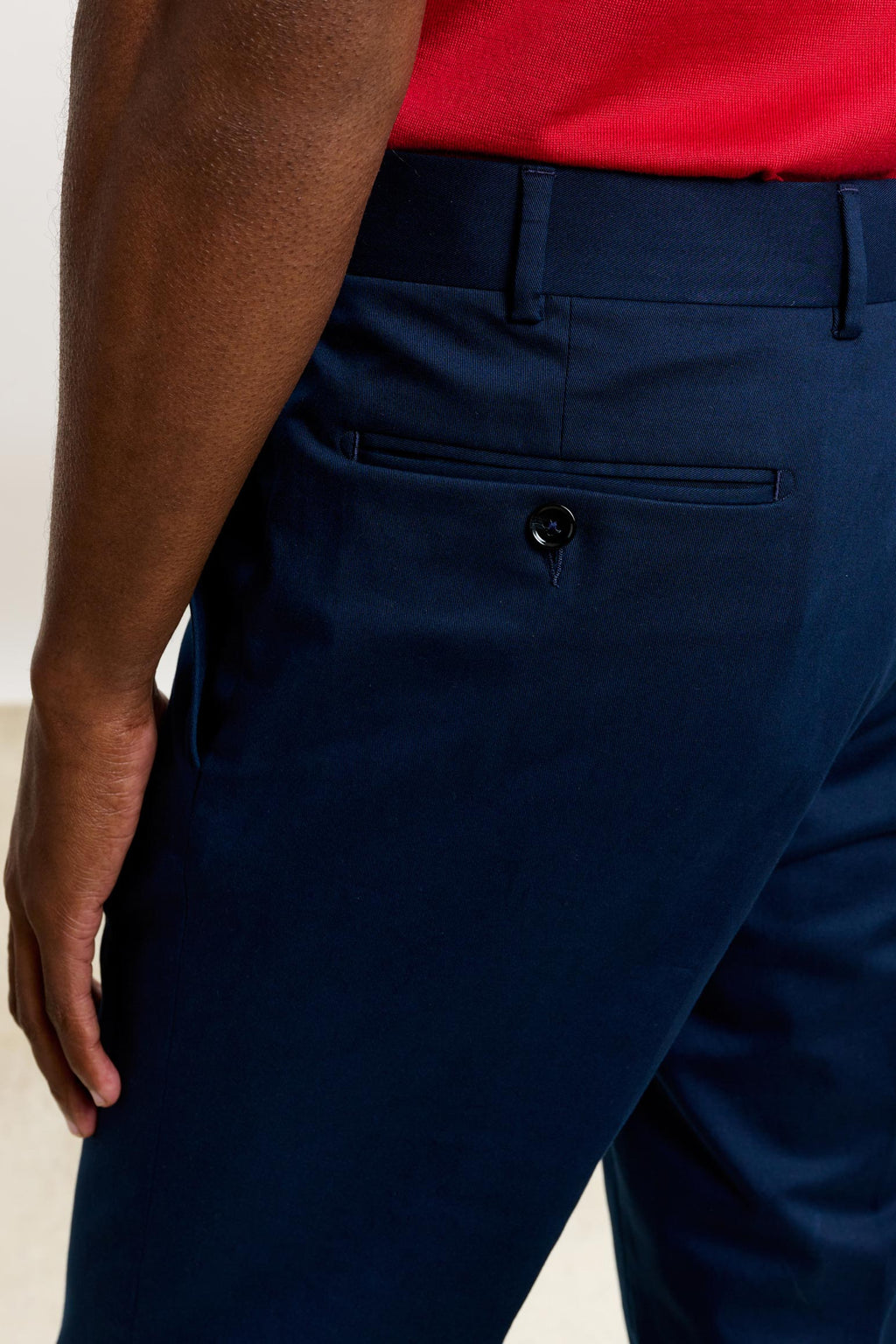 Blue Gibbet Trousers Cashmere Cotton — detail 2