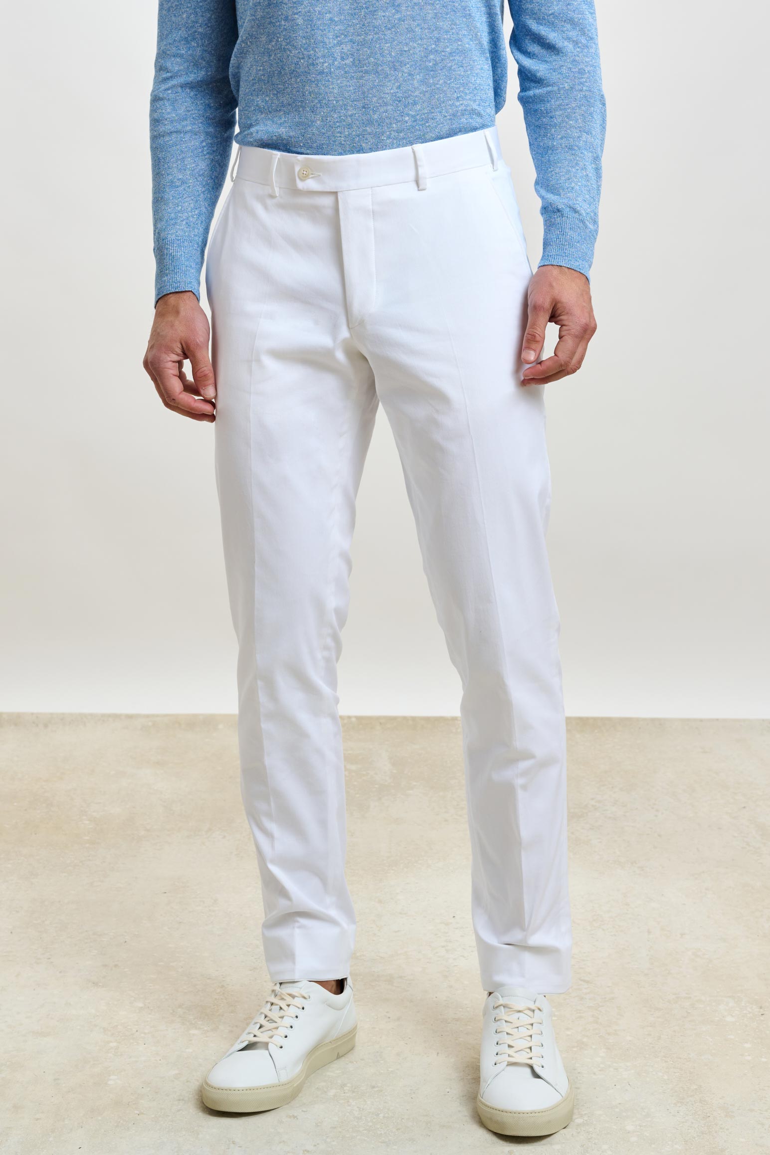 White Gibbet Trousers Cashmere Cotton