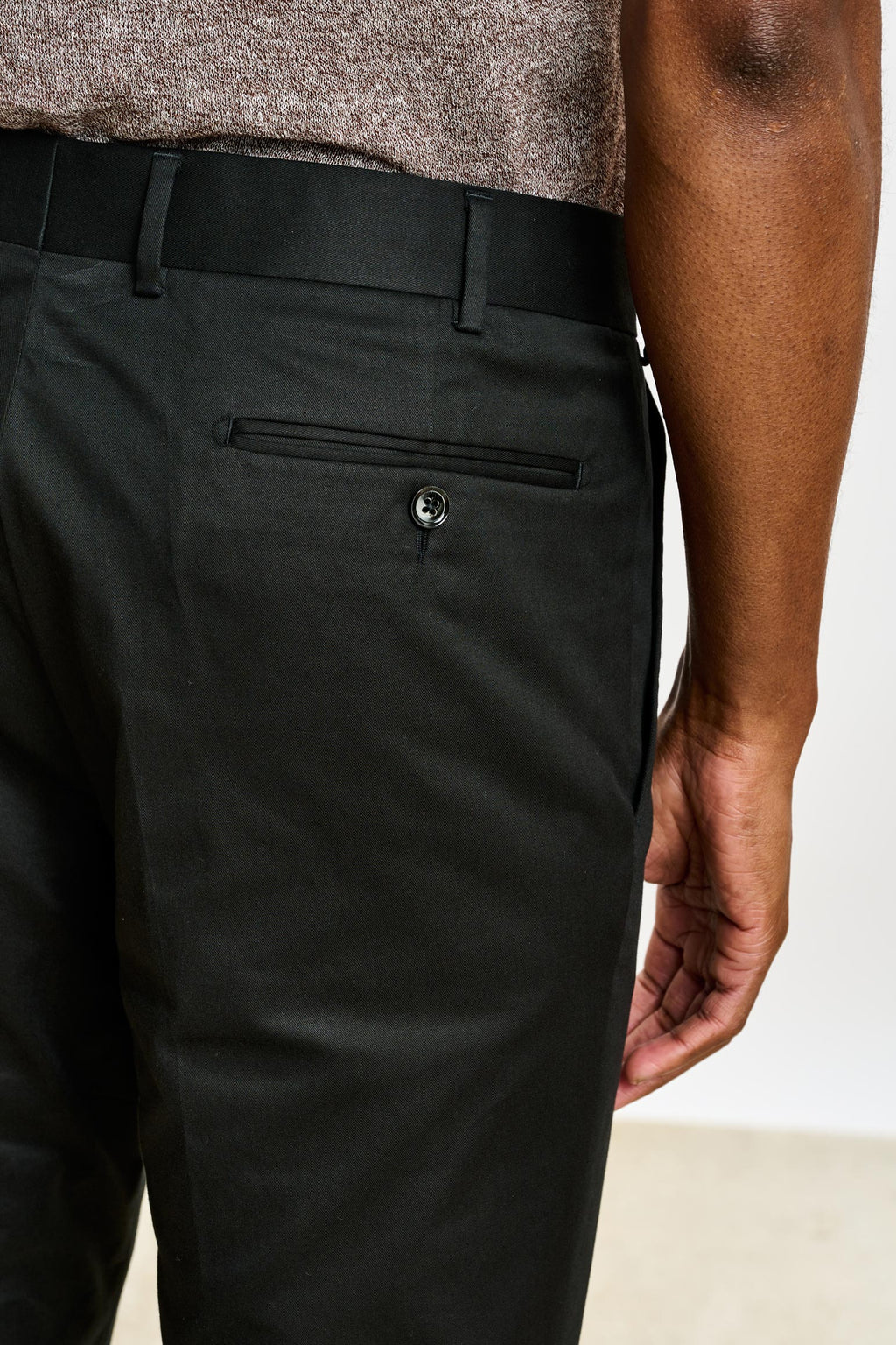 Black Gibbet Trousers Cashmere Cotton — detail 3