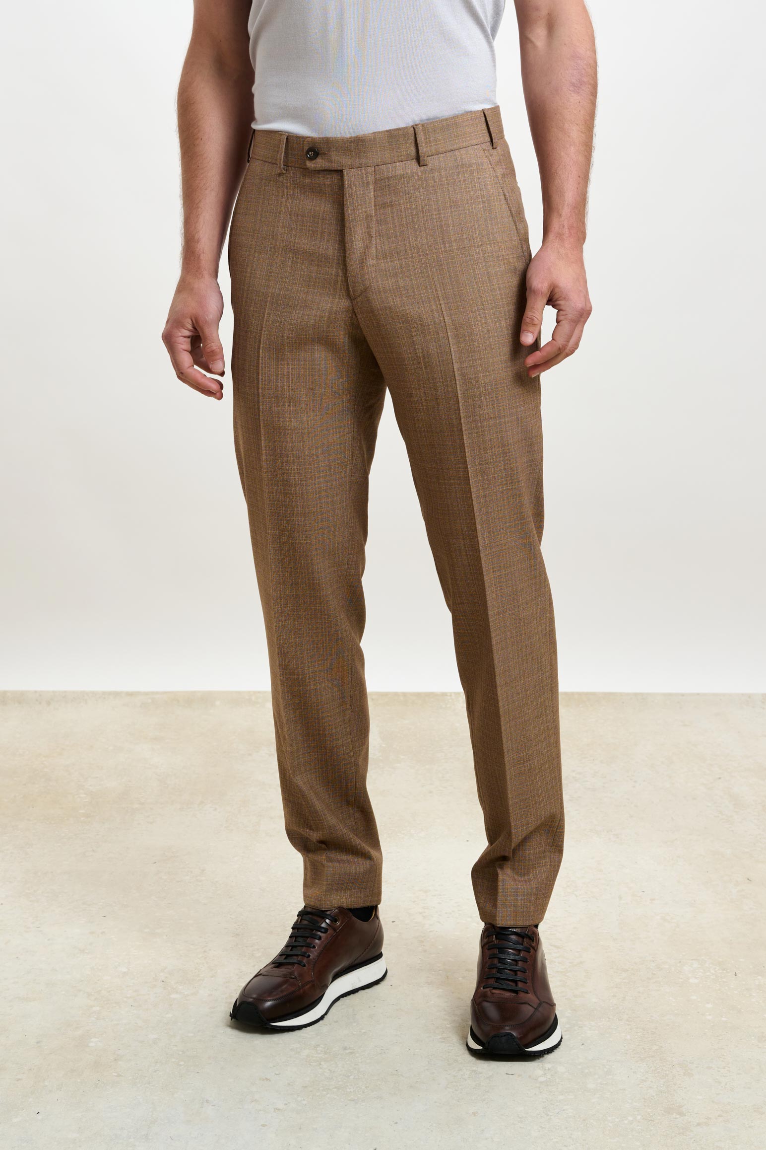 Plain Rust Farley Trousers Crossover