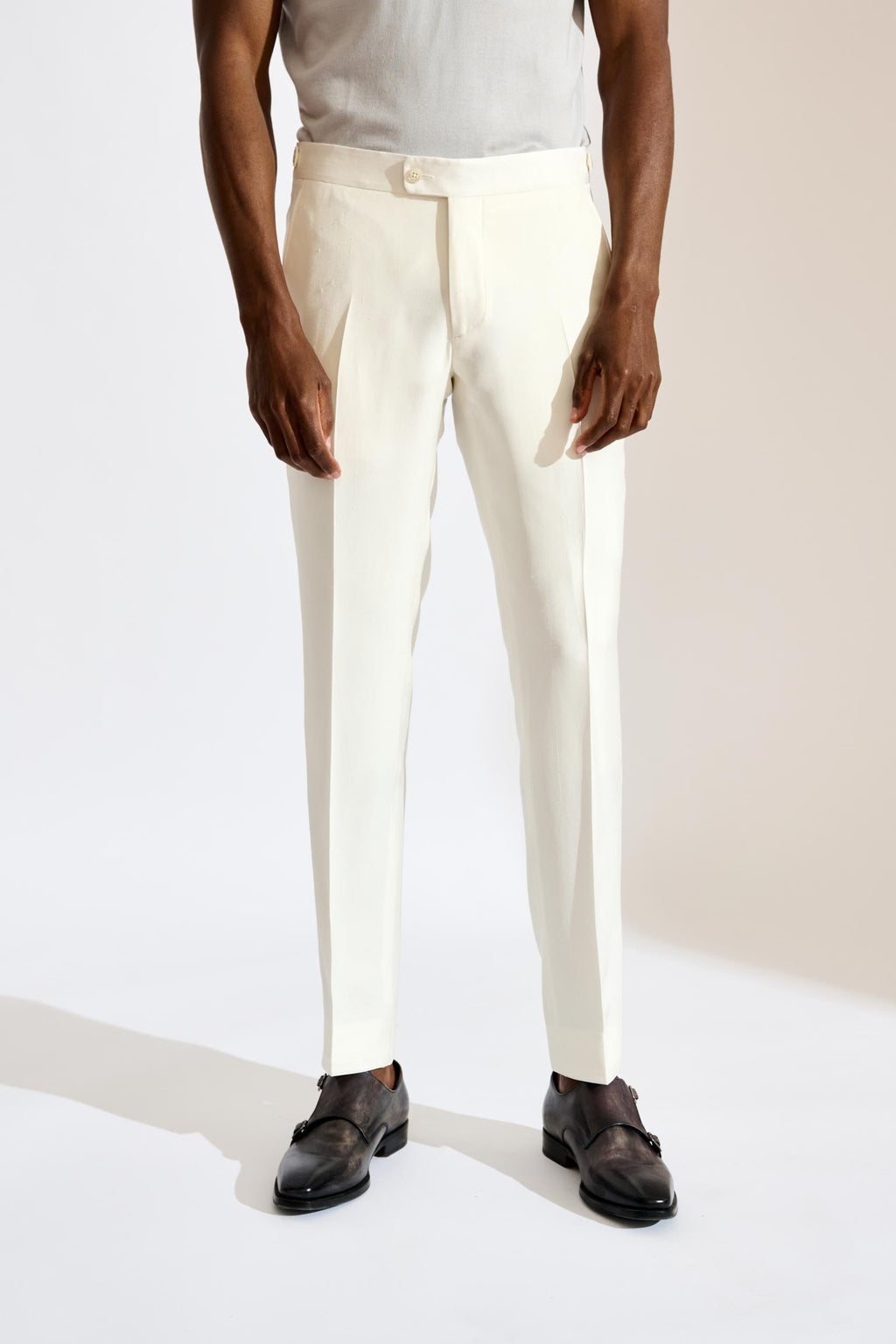 White Silk Farley Trousers Festival