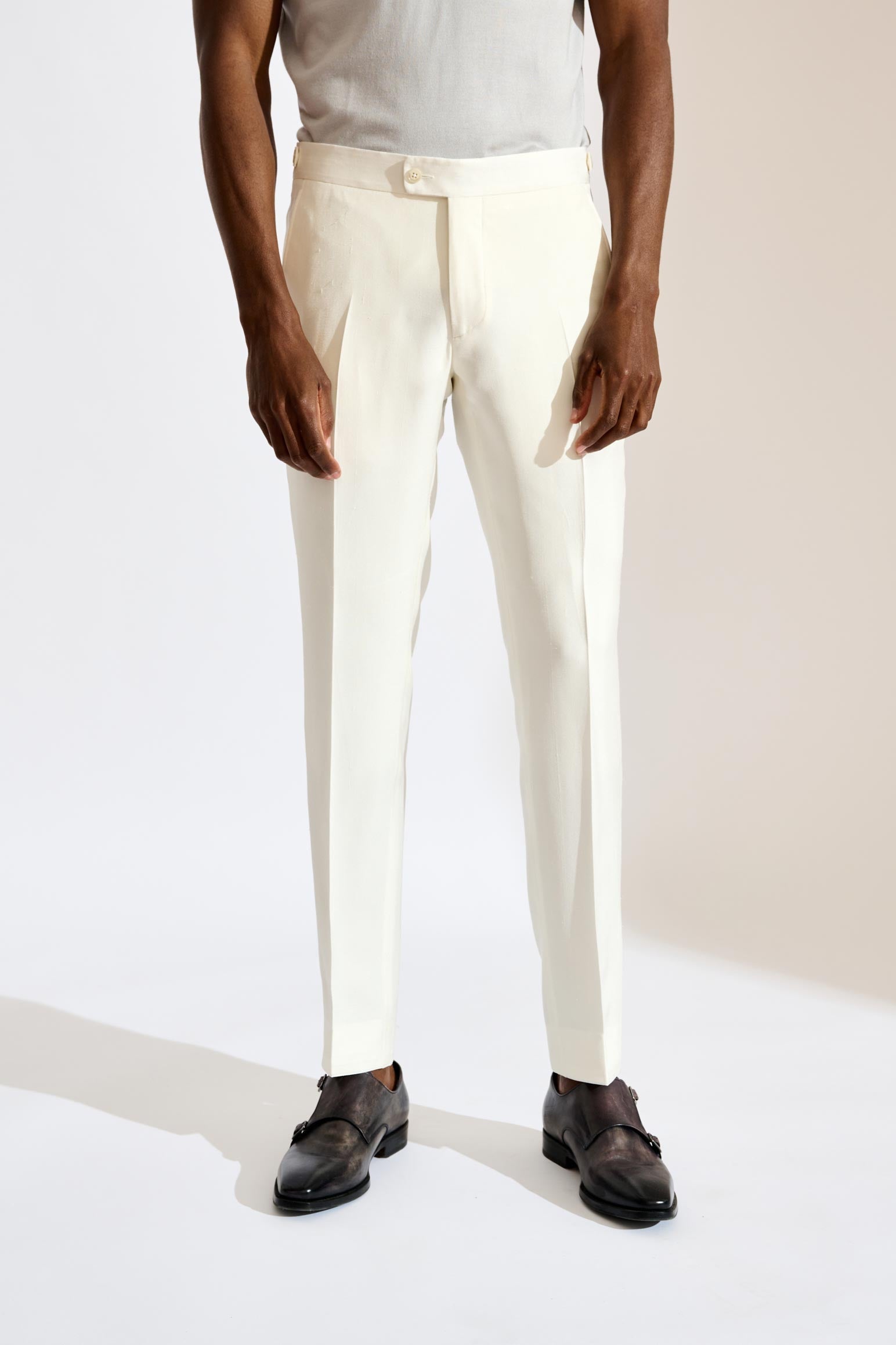 White Silk Farley Trousers Festival