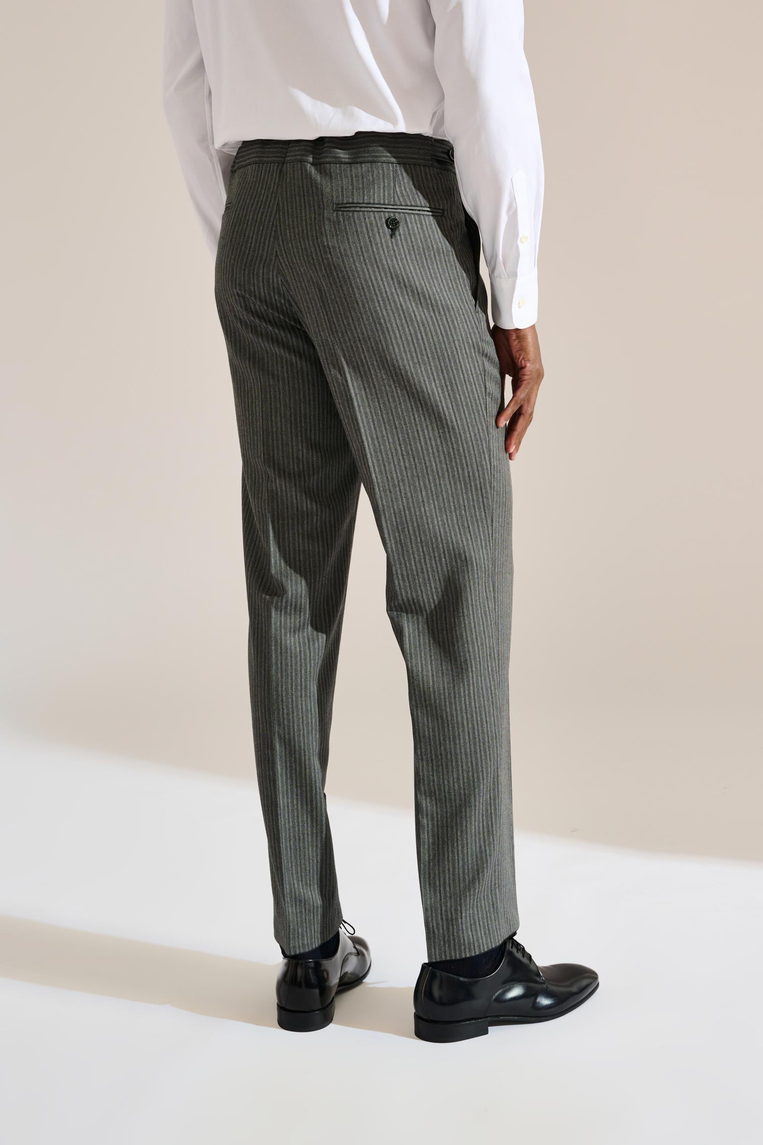 Stripped Grey Morning Suit Trousers Festival — detail 4