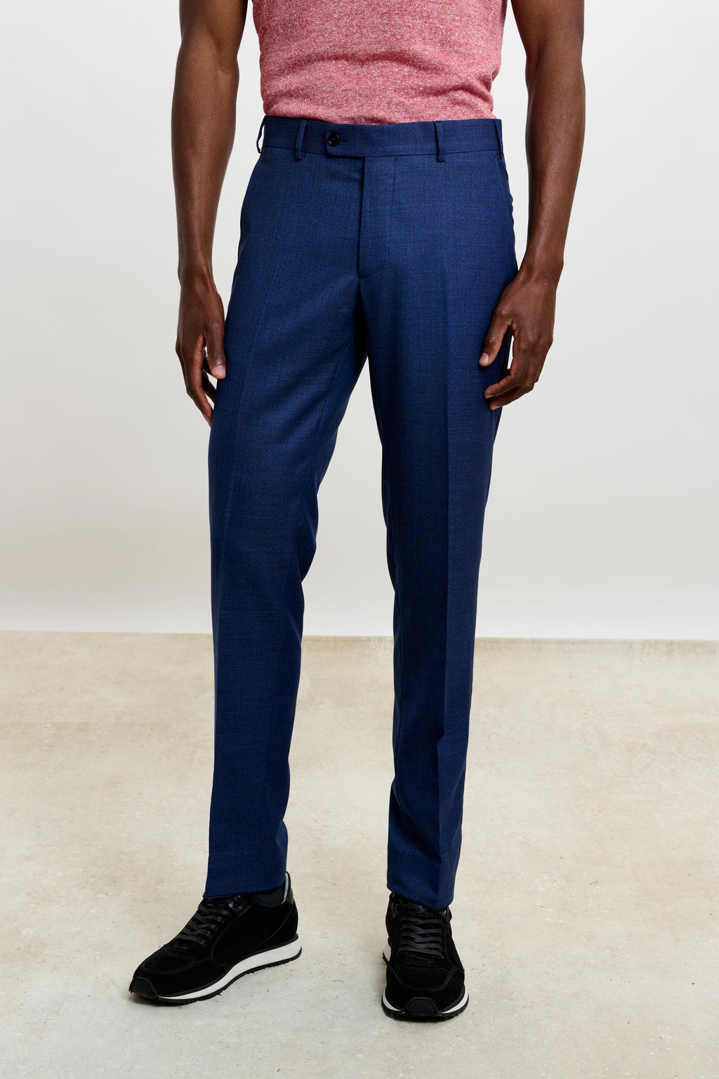 Plain Blue Farley Trousers Crossover