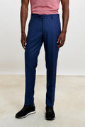 Plain Blue Farley Trousers Crossover
