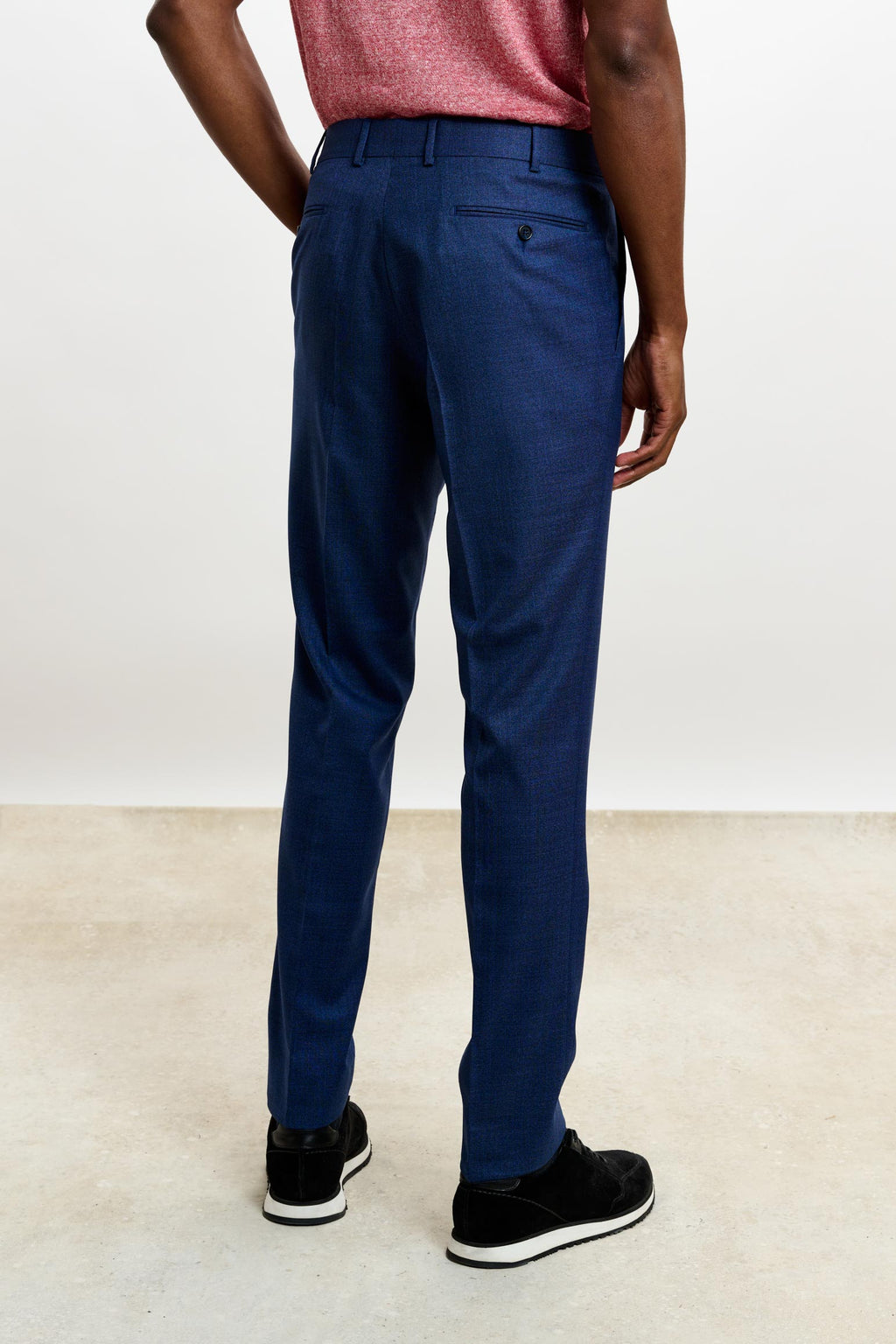 Plain Blue Farley Trousers Crossover — detail 4