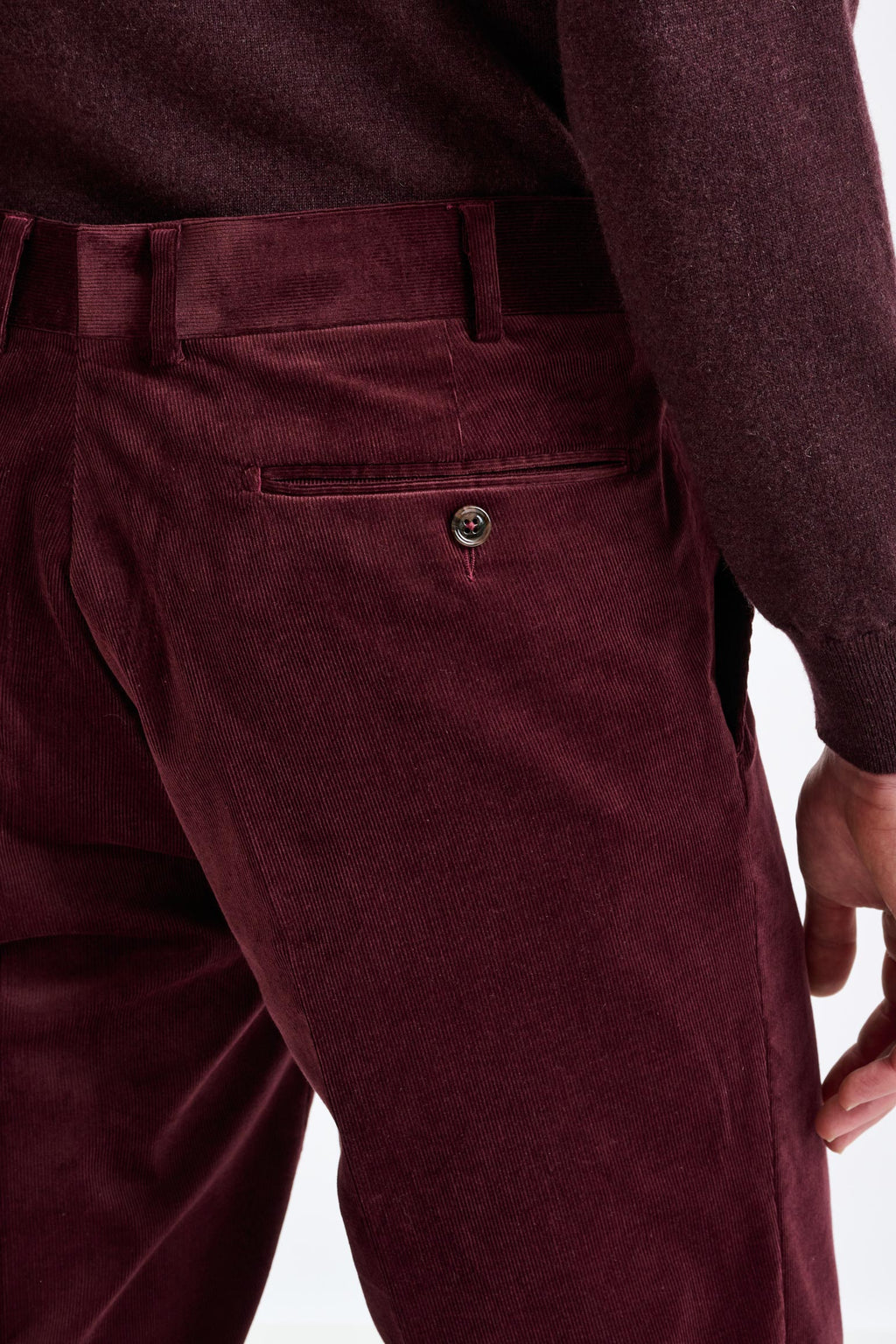 Red Cotton Farley Trouser Corduroy — detail 3