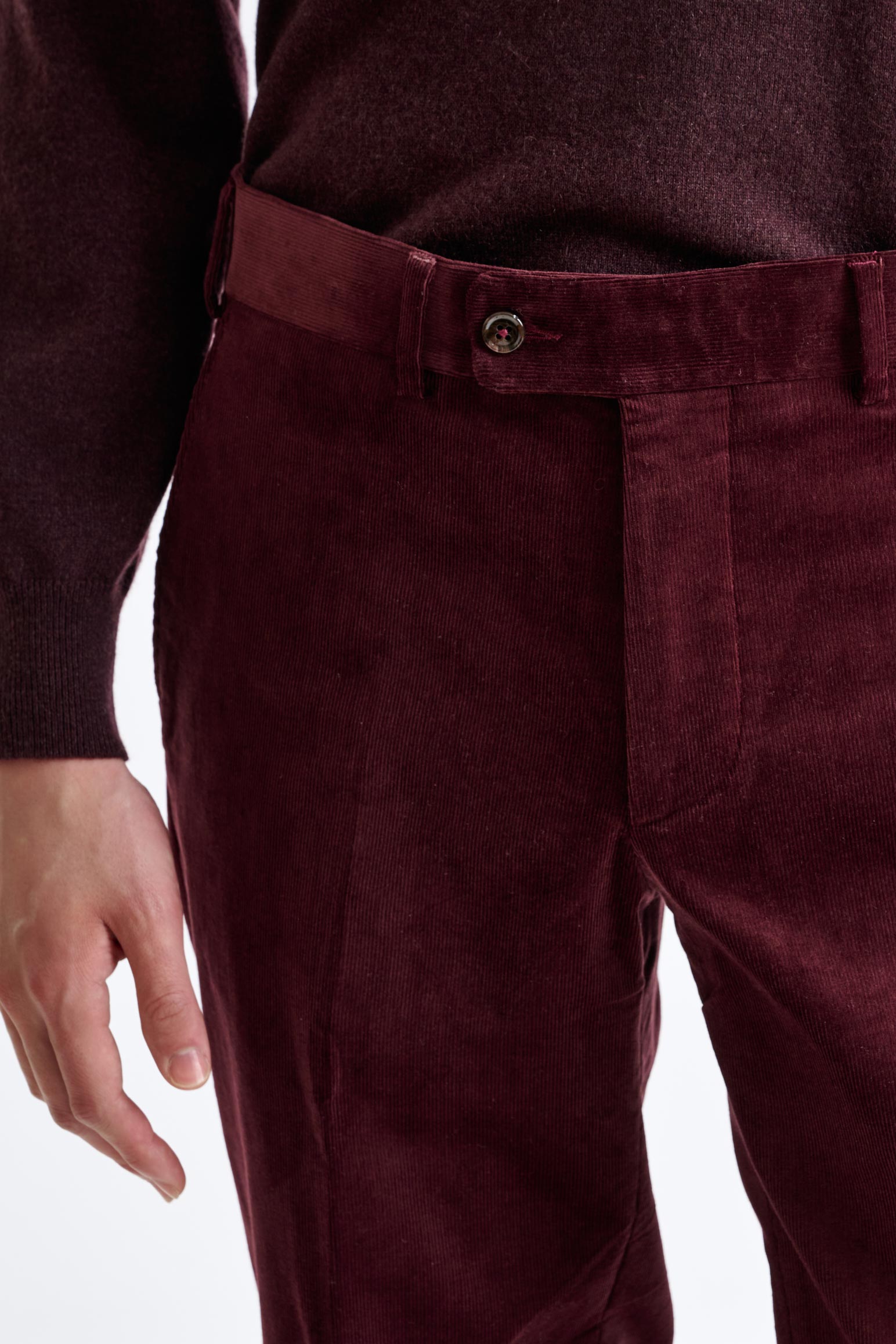 Red Cotton Farley Trouser Corduroy — detail 4