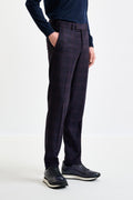 Purple Super 130's Wool Farley Trousers Hybrid